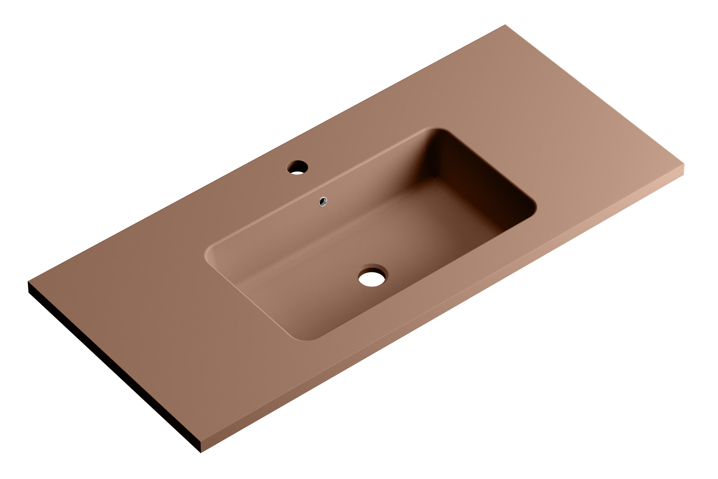 Lavabo encastrado reven marrón 100.5x15.5x45.5 cm