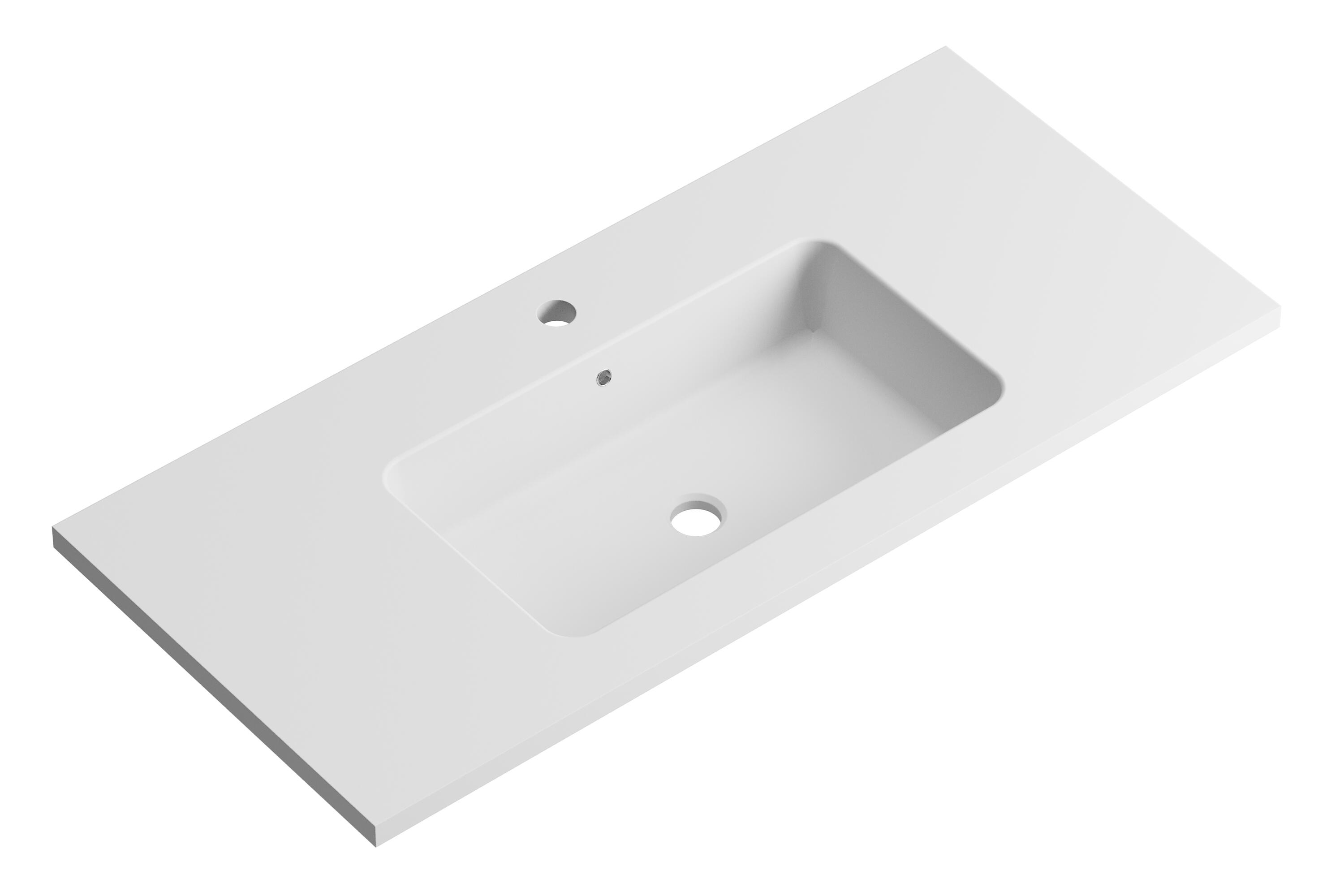 Lavabo encastrado reven blanco 100.5x15.5x45.5 cm