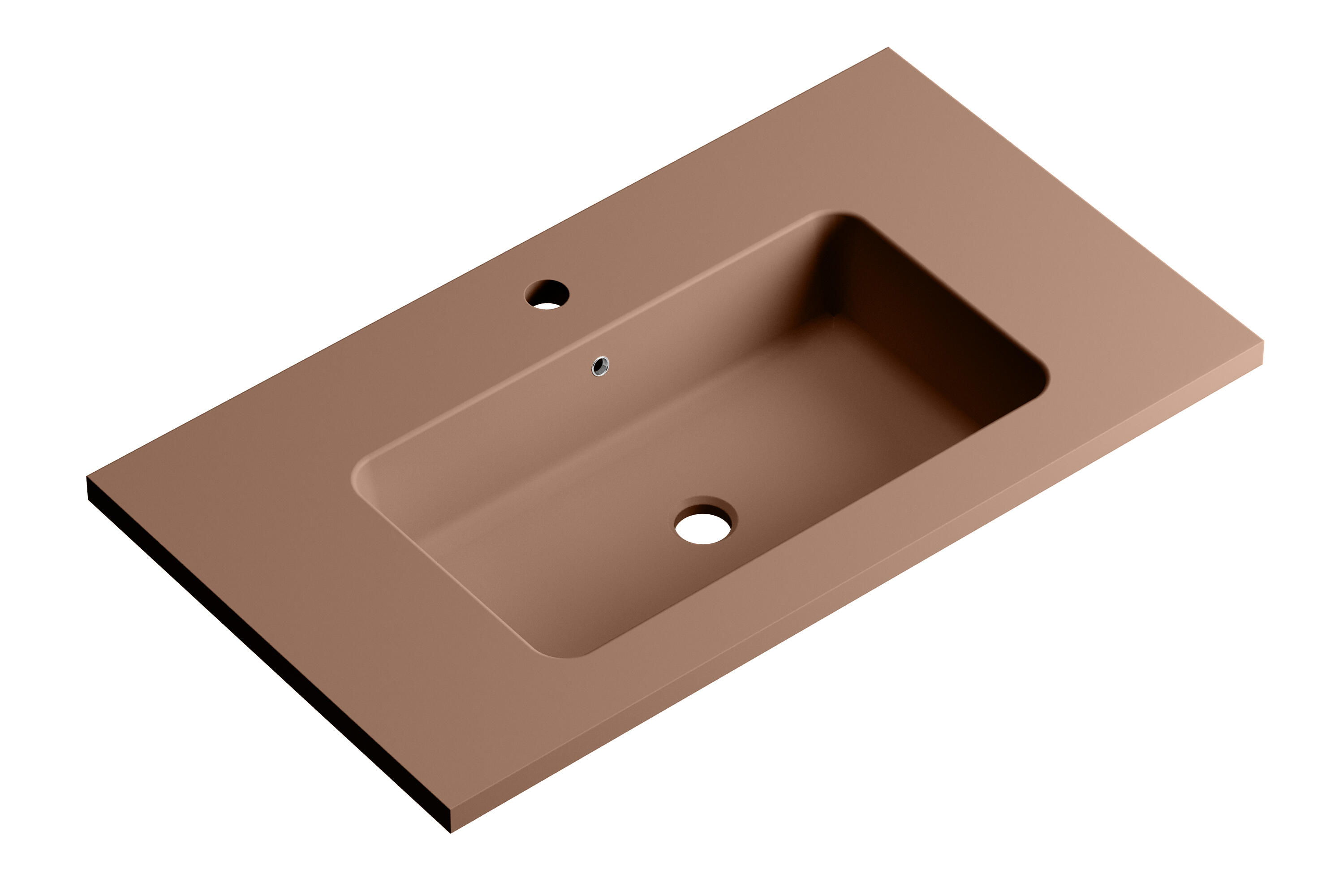 Lavabo encastrado reven marrón 80.5x15.5x45.5 cm