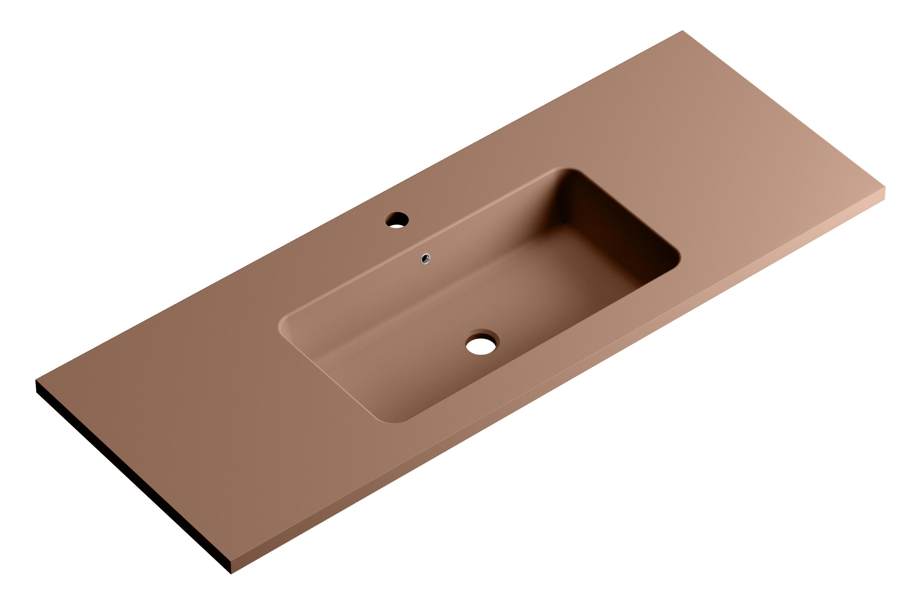 Lavabo encastrado reven marrón 120.5x15.5x45.5 cm
