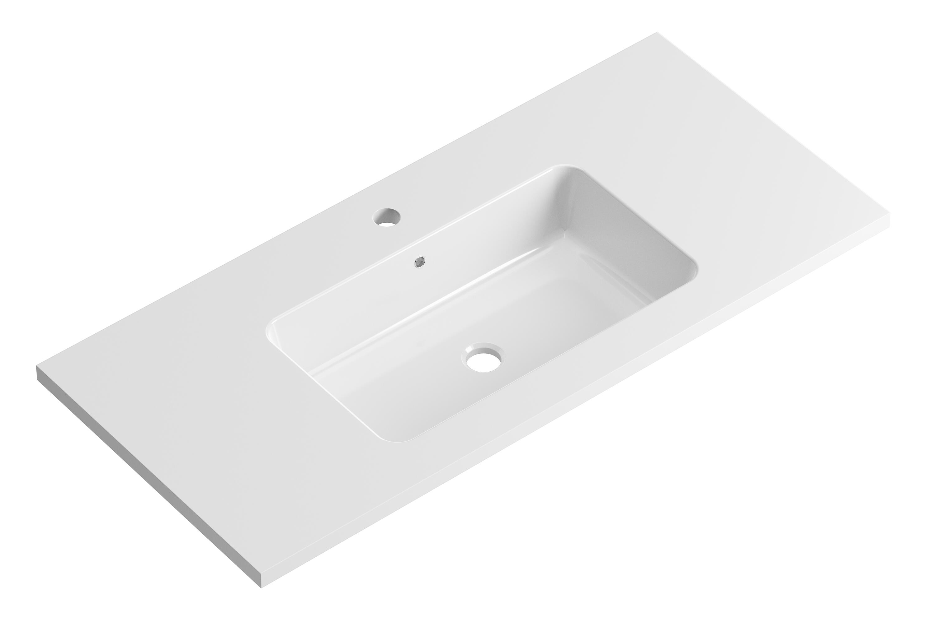 Lavabo encastrado reven blanco 100.5x15.5x45.5 cm