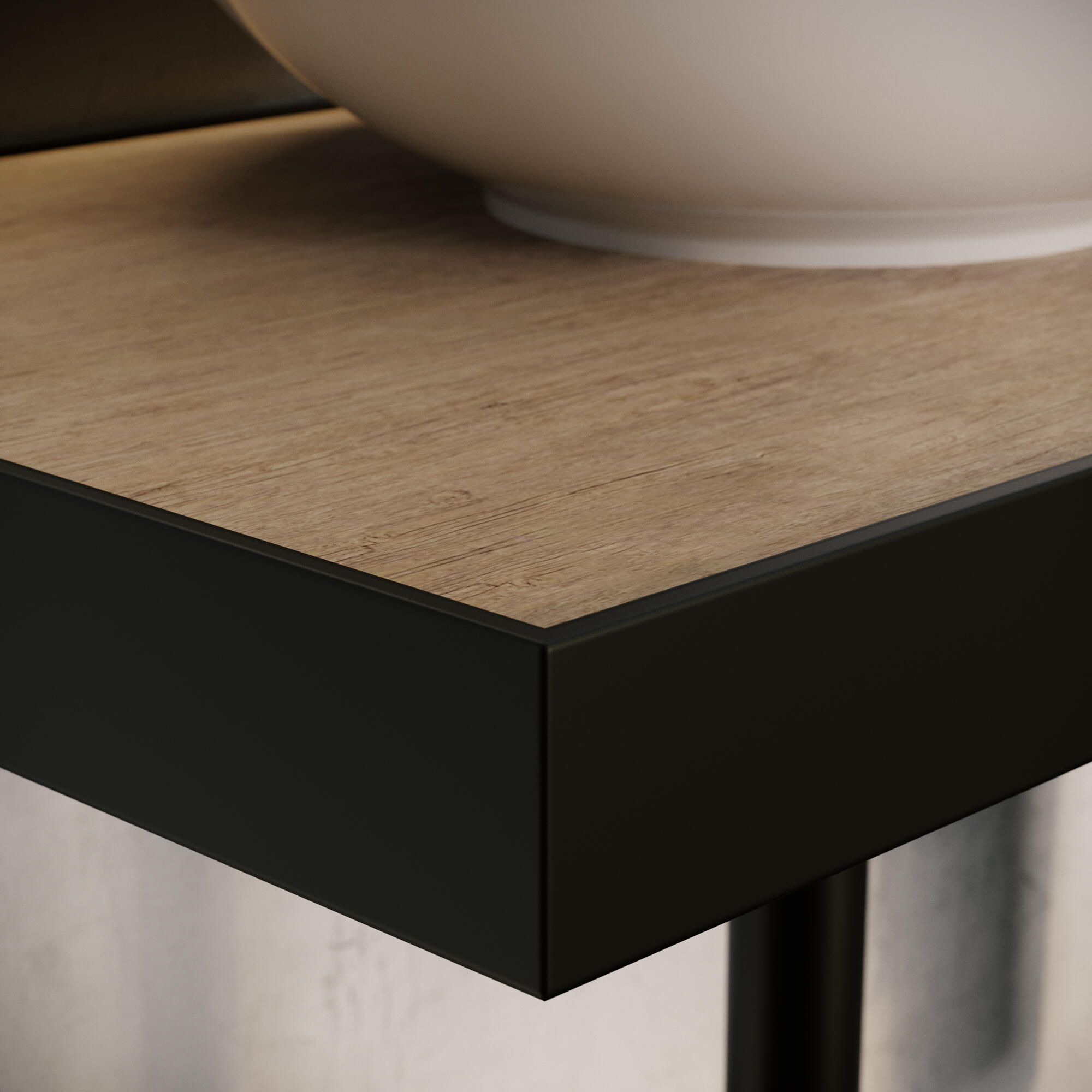 Mueble de baño Kit Mini Marmostone negro 50x30 cm - 4