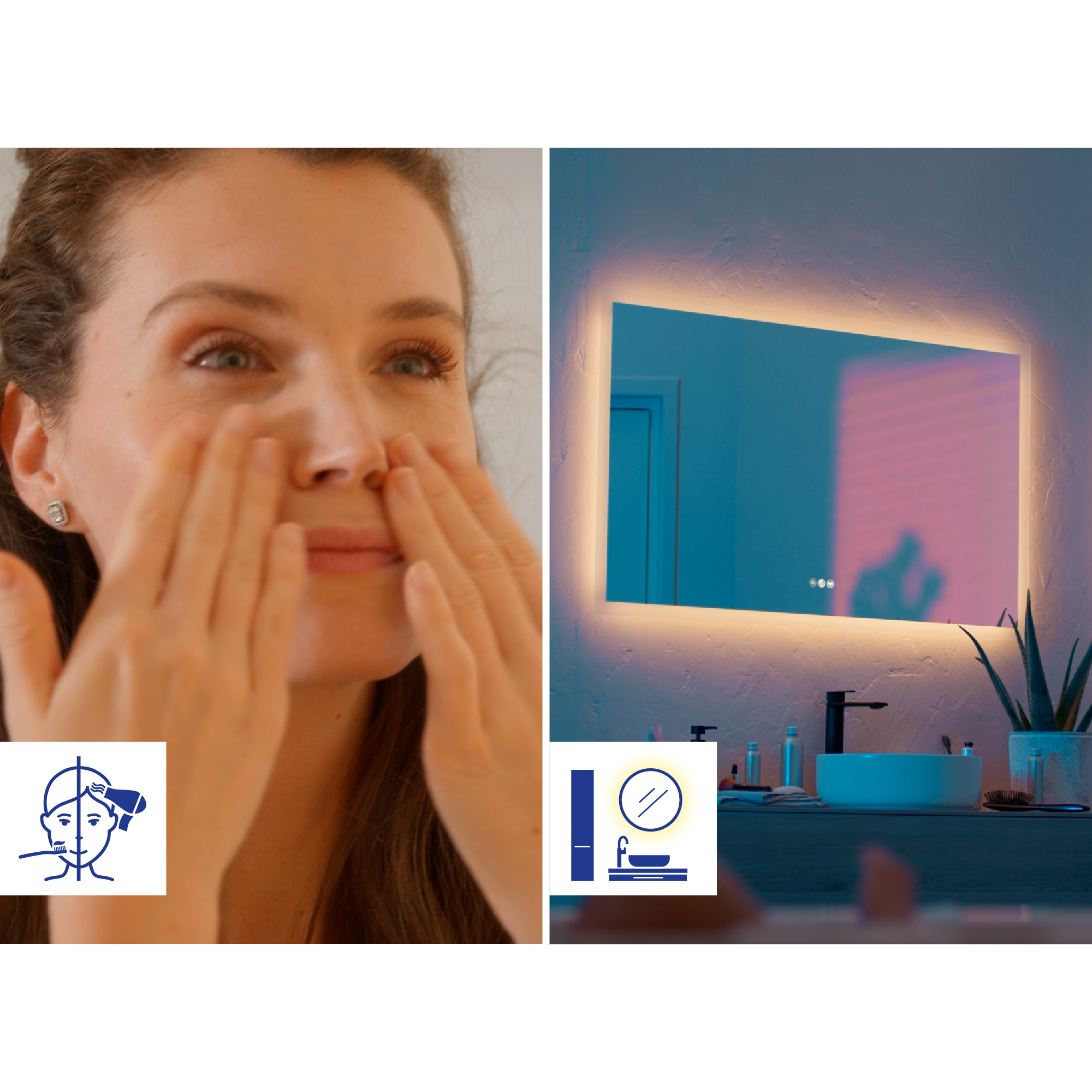 miroir fonctionnel et ambiance neo line sensea - 2