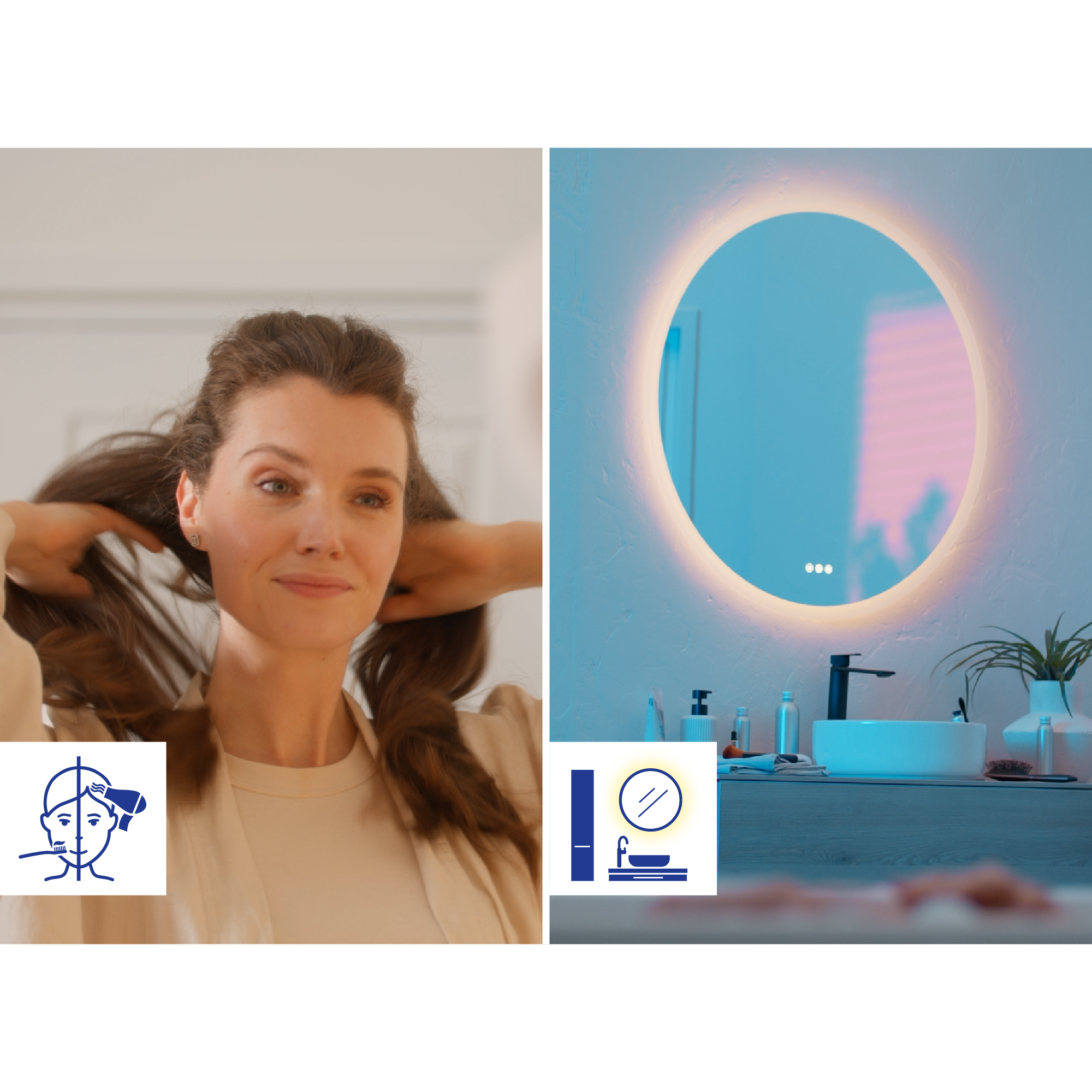 miroir lumineux neo line usage sensea  - 2