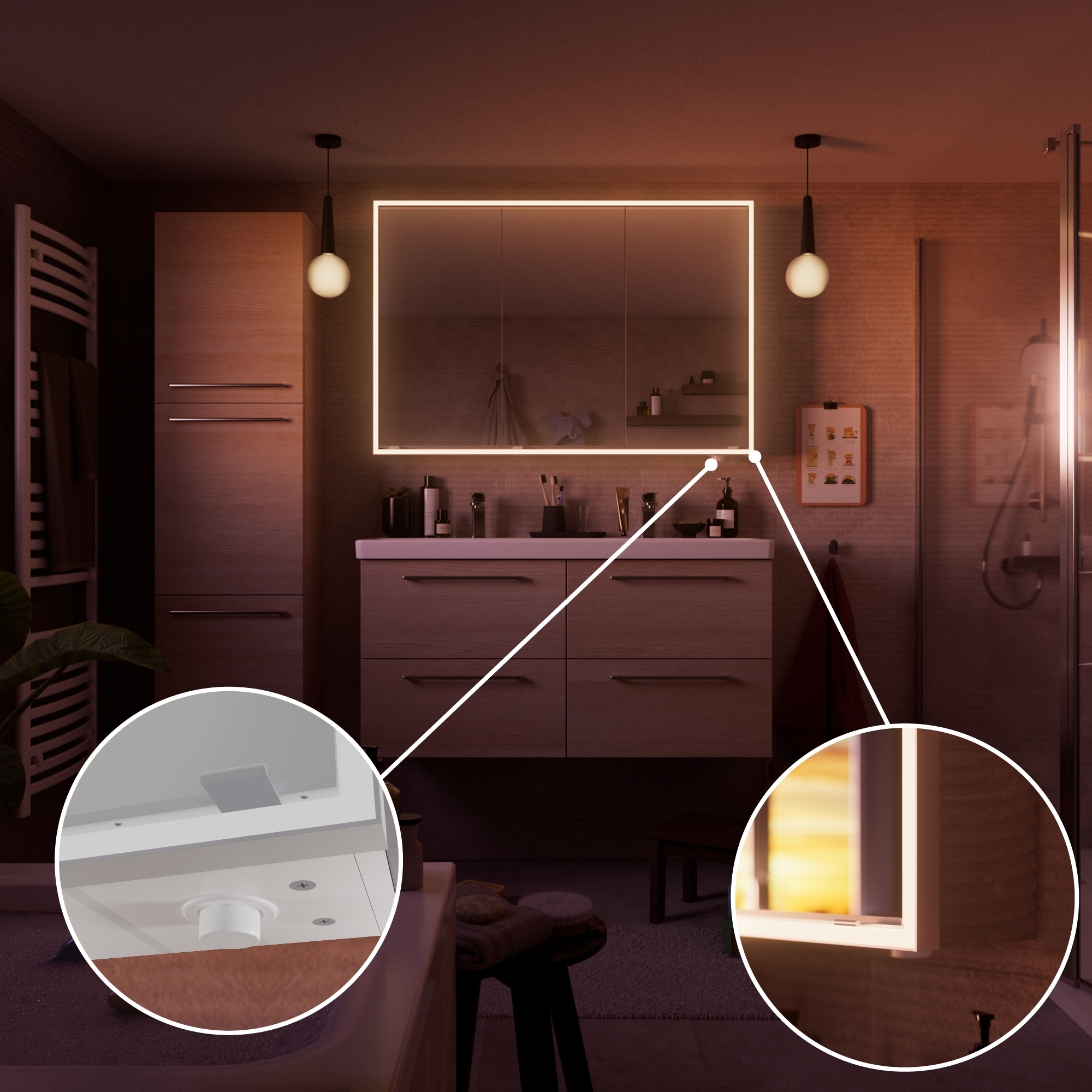 armoire de toilette design avec plusieurs dimensions  - 5