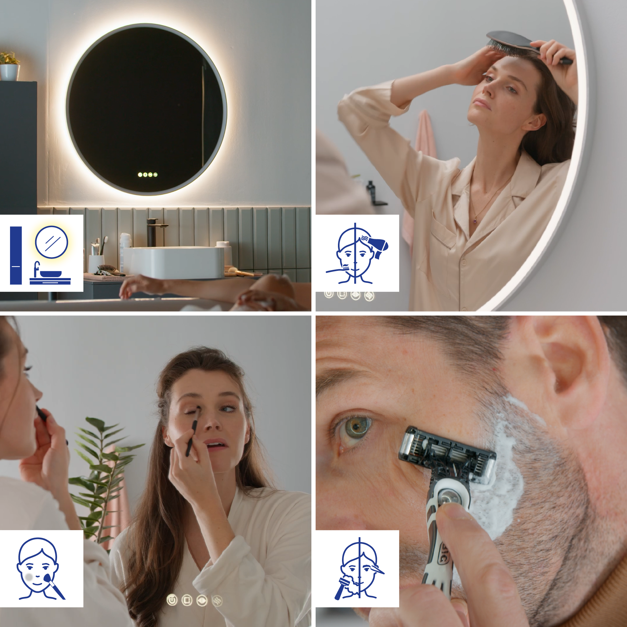 miroir led lumineux neo frame - 1