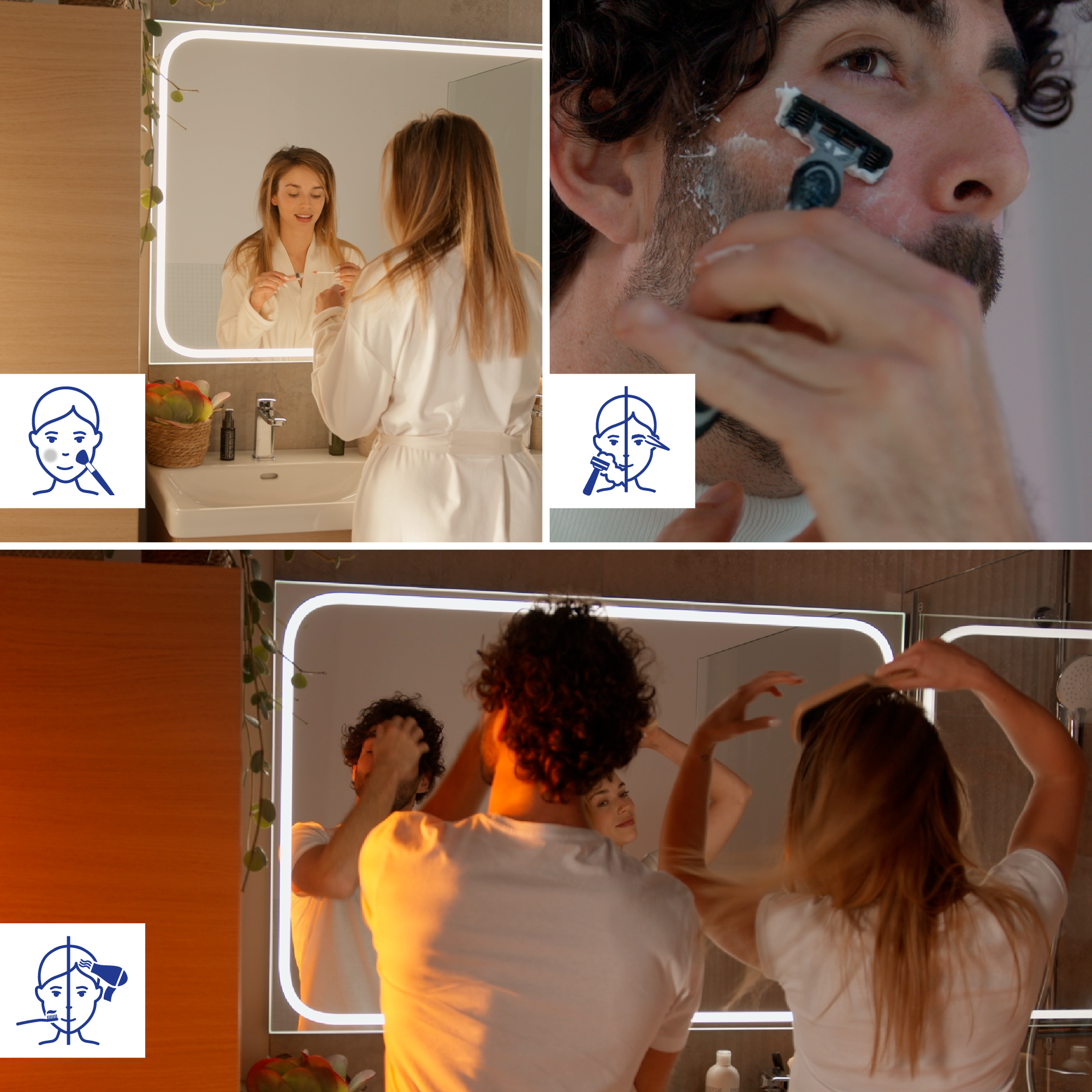 miroir lumineux remix fonctionnalité de la lumière pour maquillage et précision - 1