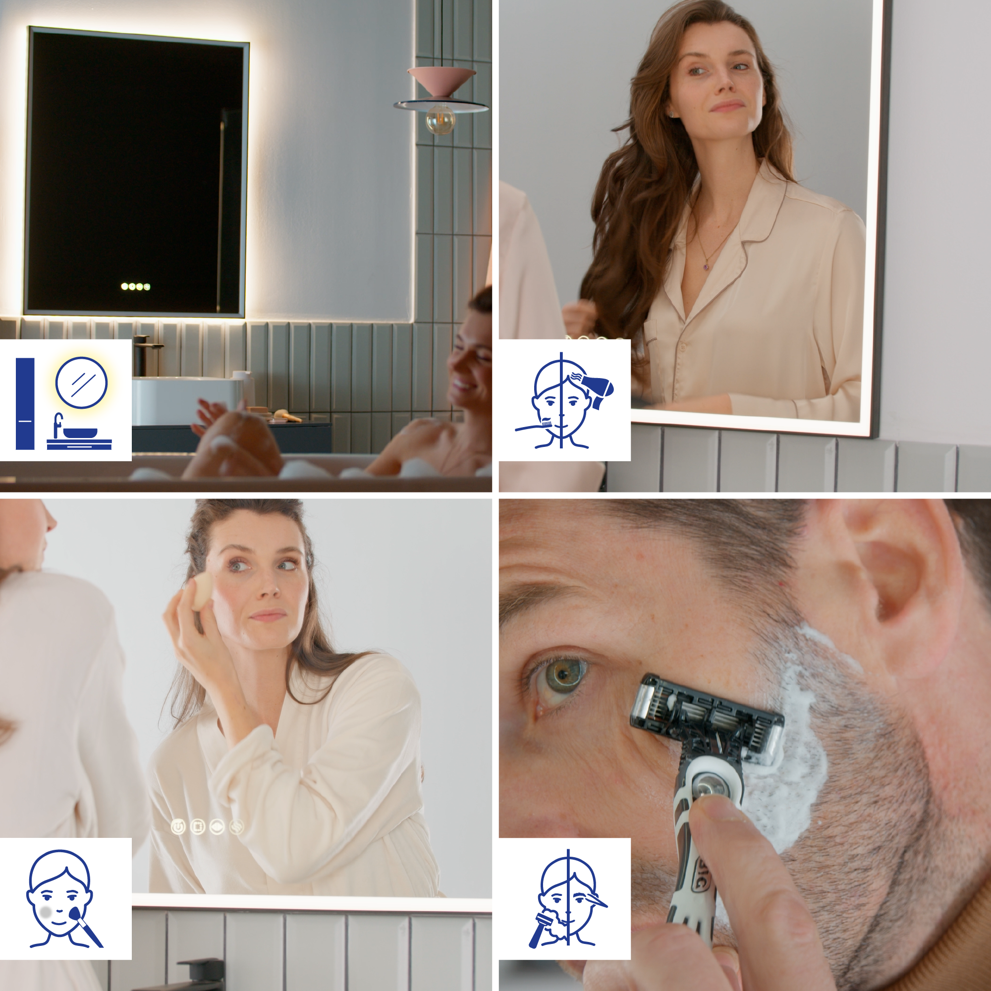 usage miroir lumineux neo frame sensea - 1