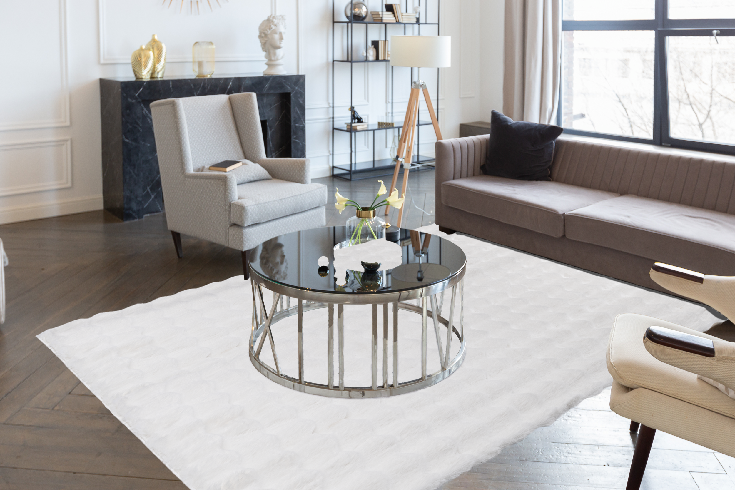 Dywan pluszowy Rabbit Bubble ivory 80 x 150 cm - 2