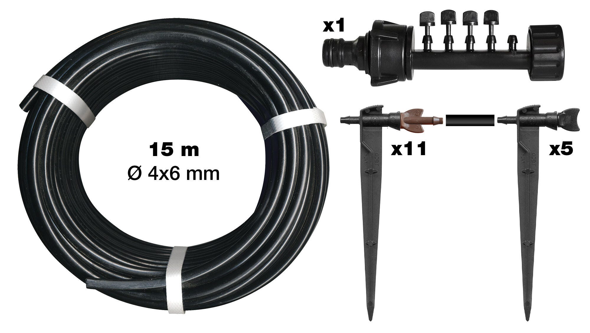 Kit De Riego Por Goteo JARDIBRIC 16 Plantas Leroy Merlin kit-de-riego-por-goteo-jardibric-16-plantas-leroy-merlin