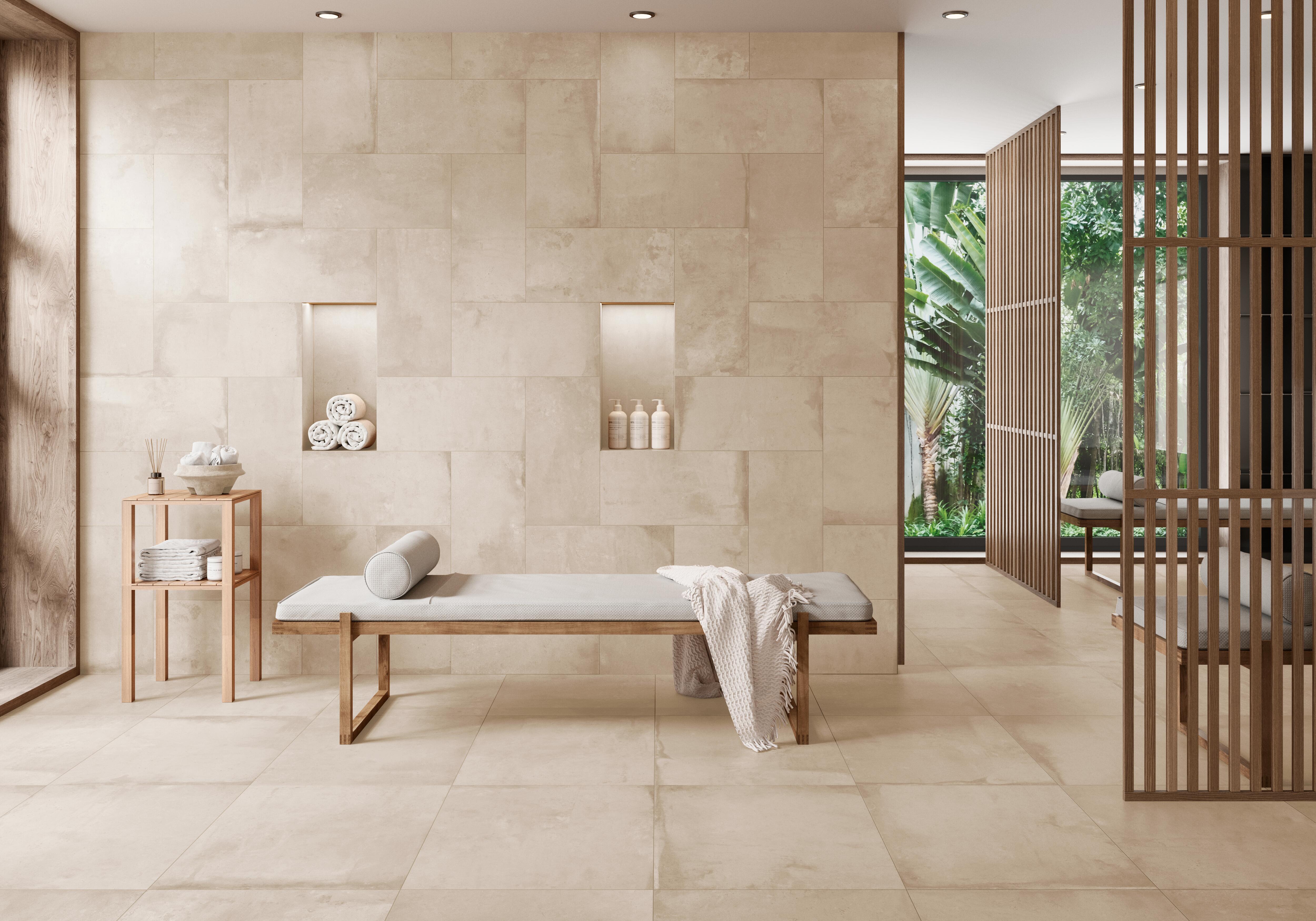 Suelo porcelánico comapedrosa efecto cemento arena 6x60 cm c1