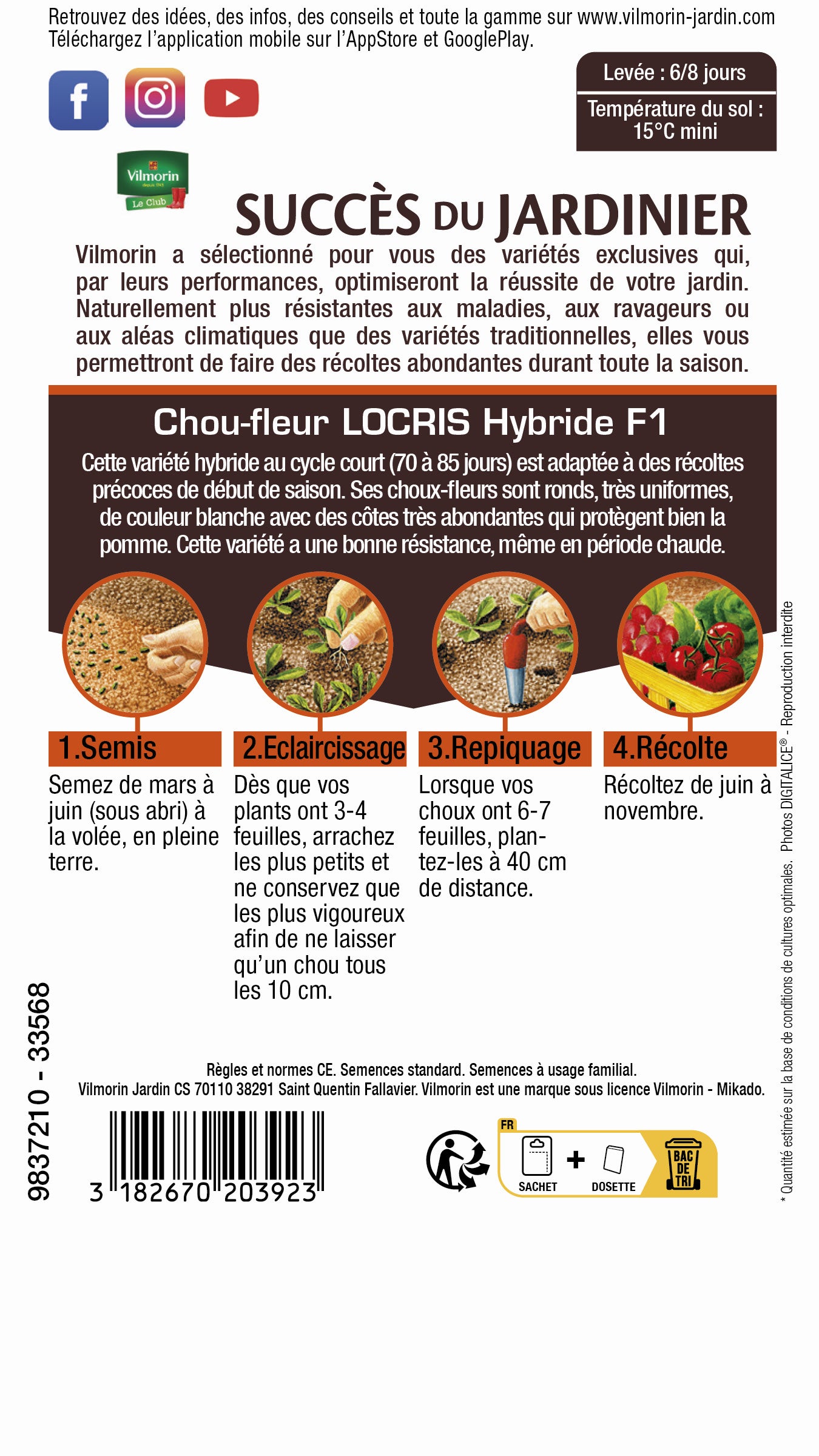 Graines VILMORIN 0.5 g - 2