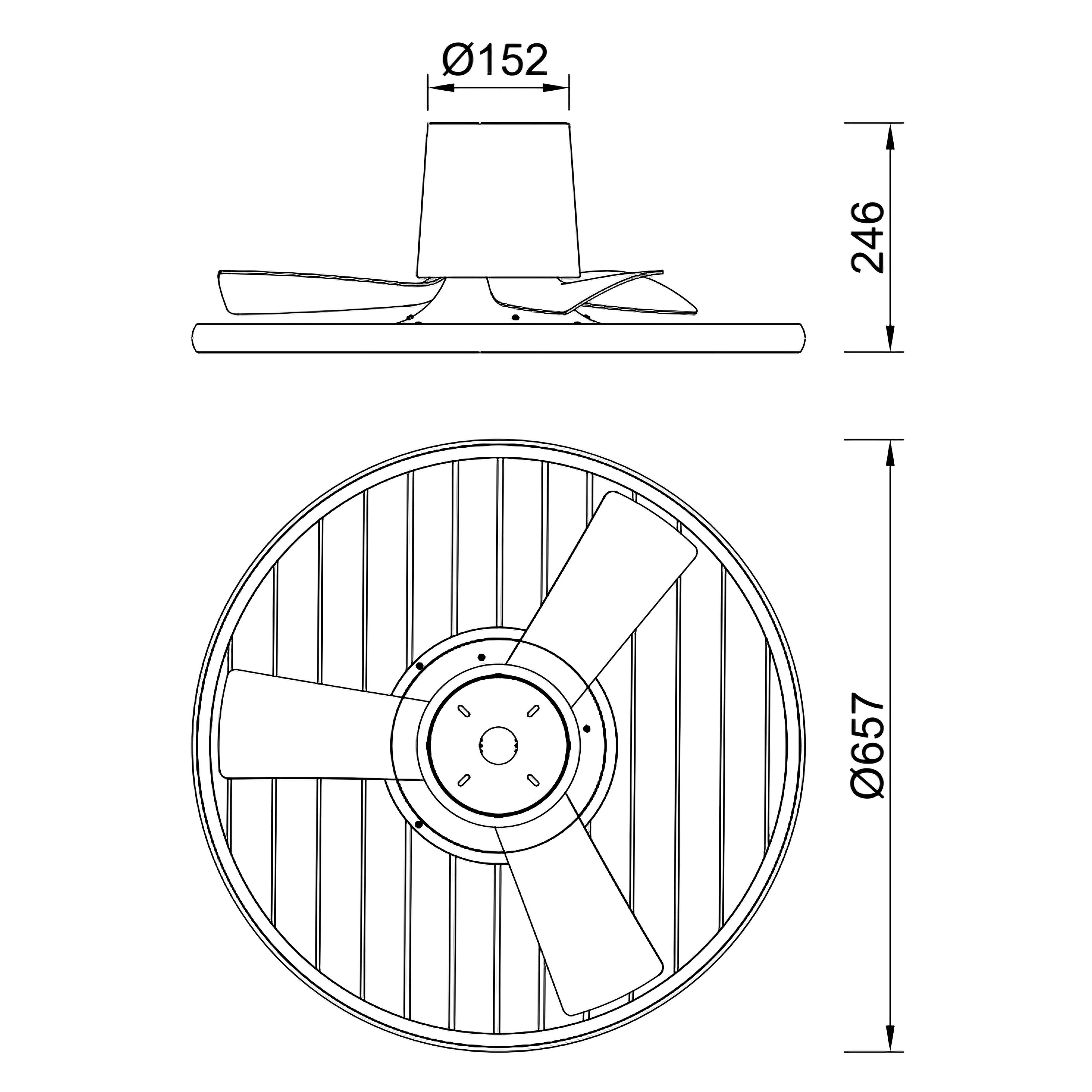 Ventilador de techo con luz sin aspas silencioso DC Mantra Soho blanco 66 cm - 8