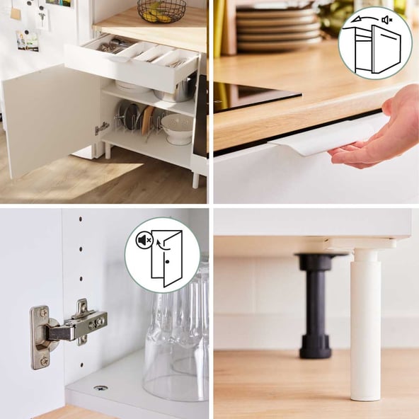 fonctionnalité meuble bas eleki blanc