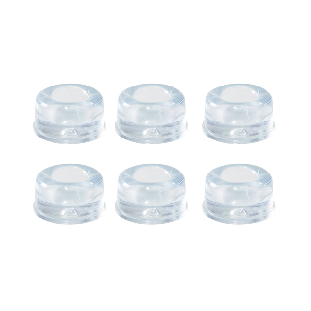 Fermaporta INSPIRE DS42 in PVC trasparente Opaco Ø 2.1 x H 1.1 cm, 6 pezzi