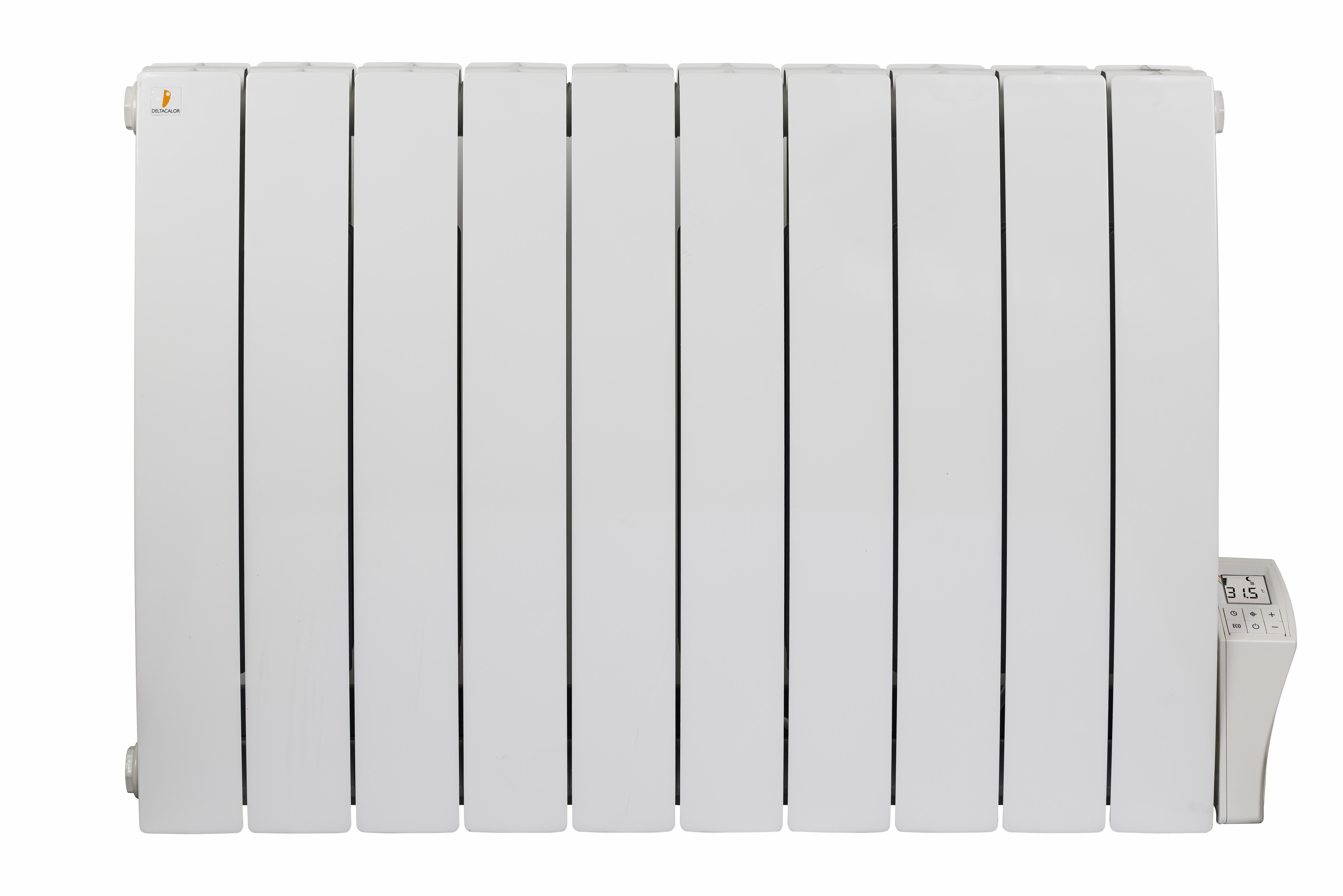 Radiateur électrique à inertie fluide 1800W EQUATION Duomo horizontal noir