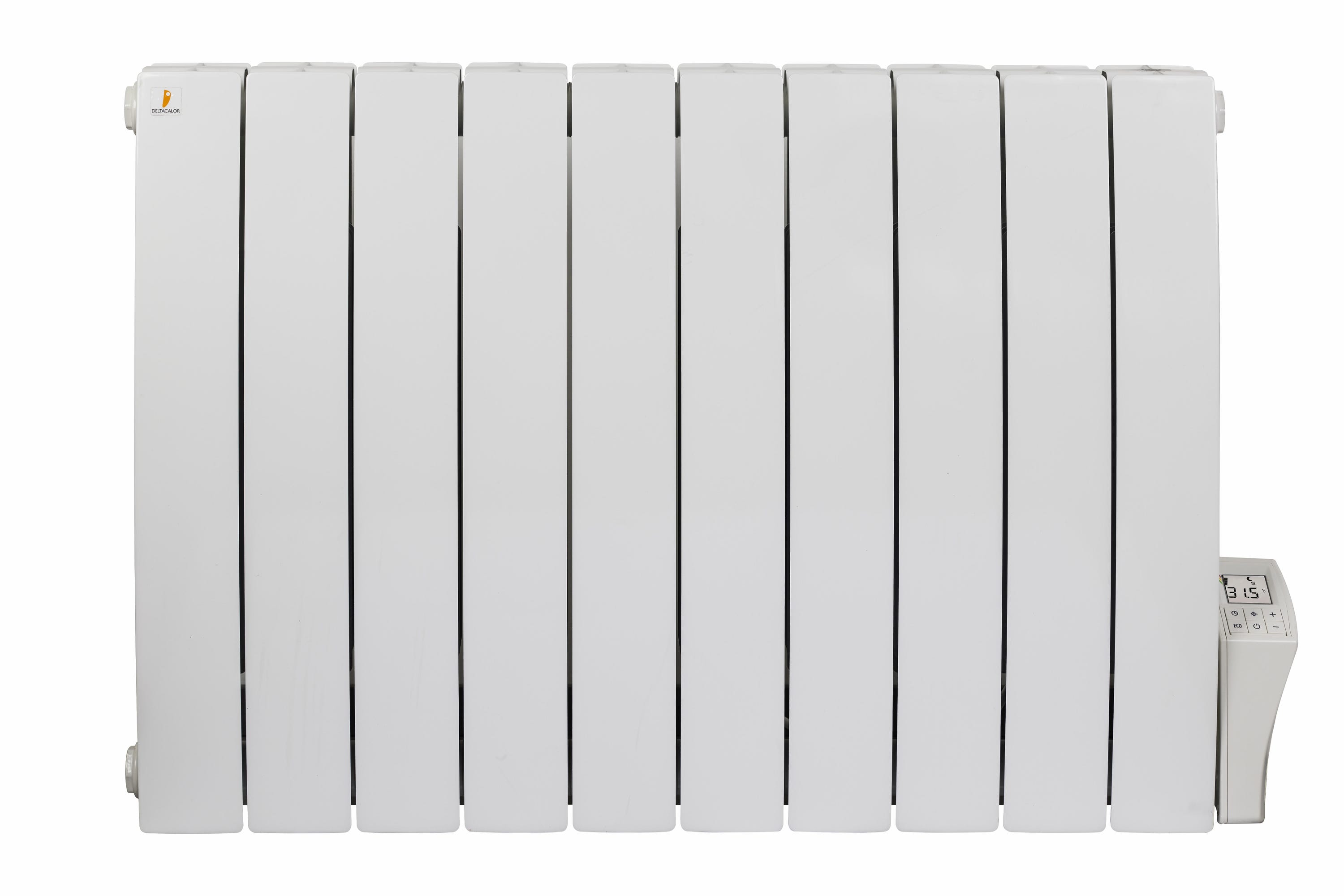 Radiateur électrique à inertie fluide 1800W EQUATION Duomo horizontal noir Radiateur électrique à inertie fluide 1800W EQUATION Duomo horizontal noir