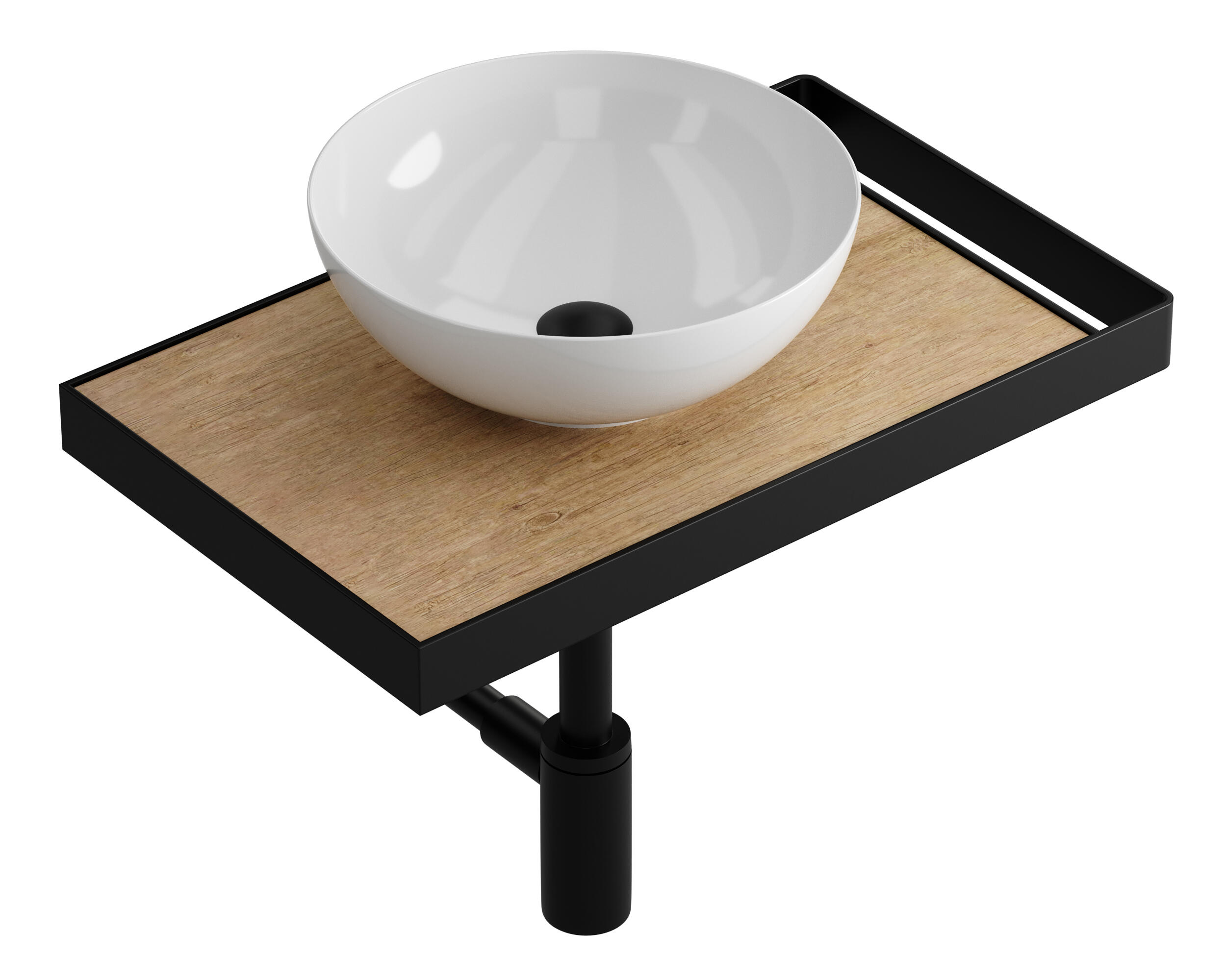 Mueble de baño Kit Mini Marmostone negro 50x30 cm - 3