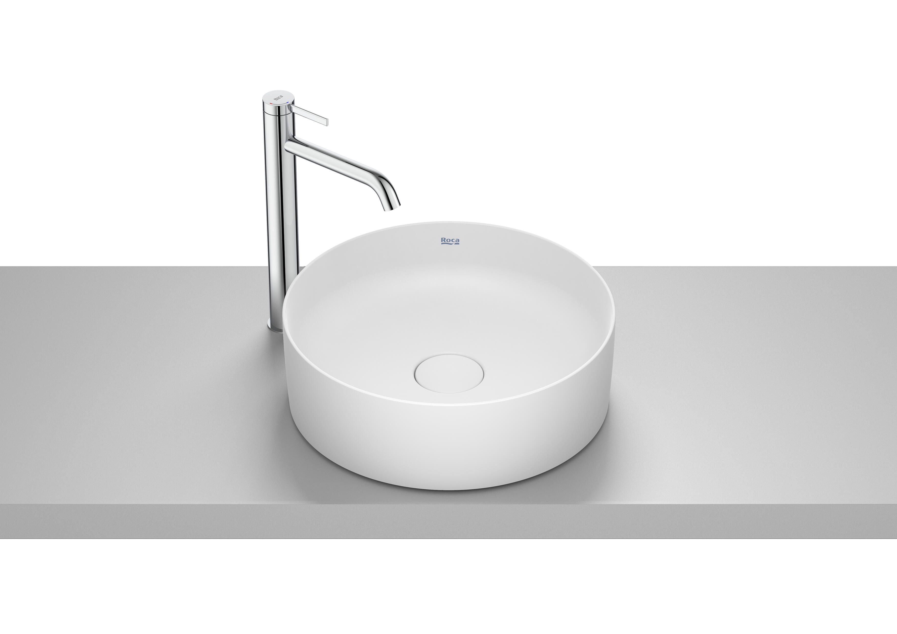 Lavabo de sobreponer terra brillante 39x13x39 cm