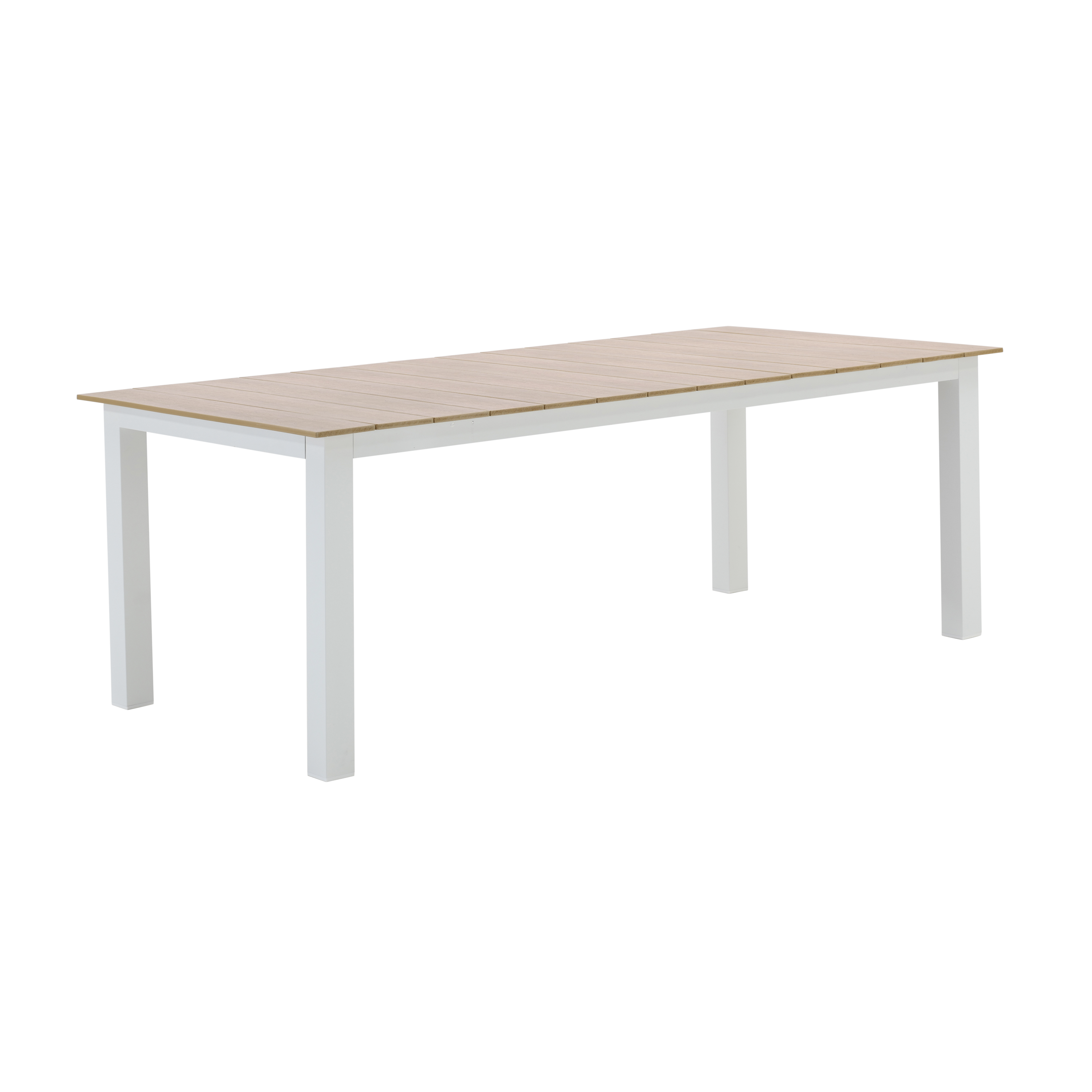 Mesa refeição madeira sintética e alumínio 200X100 cm branco Naterial Clara - 2