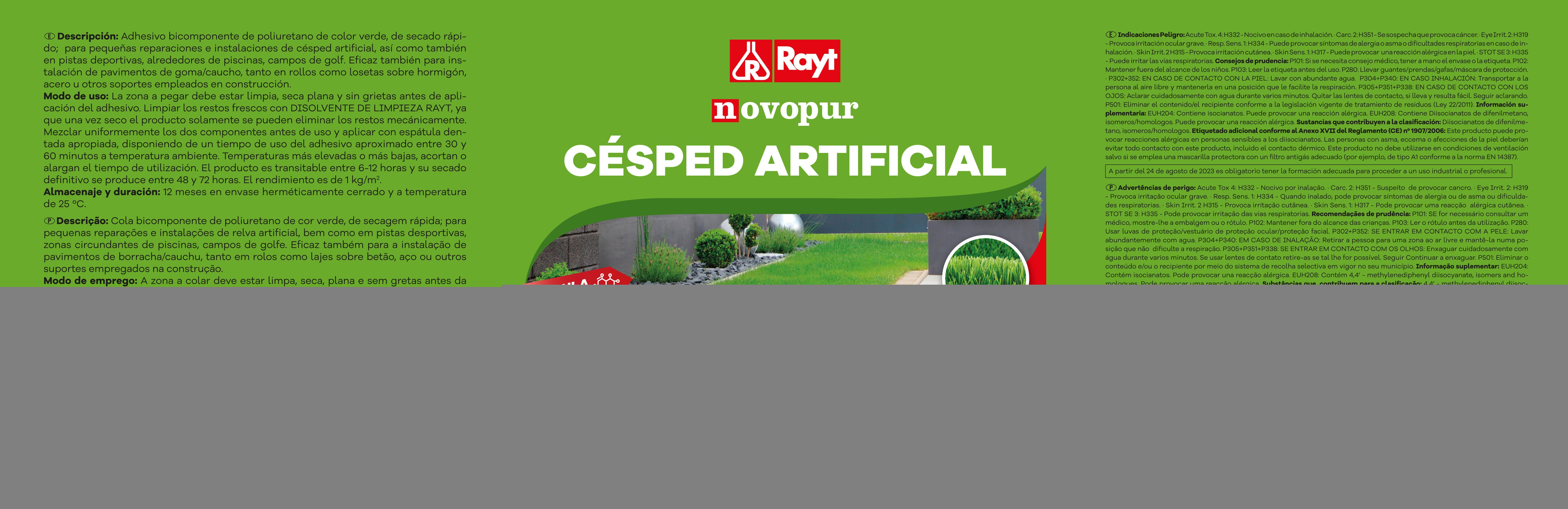 Cola verde para montaje de césped artificial NOVAPUR 6.75 kg - 7