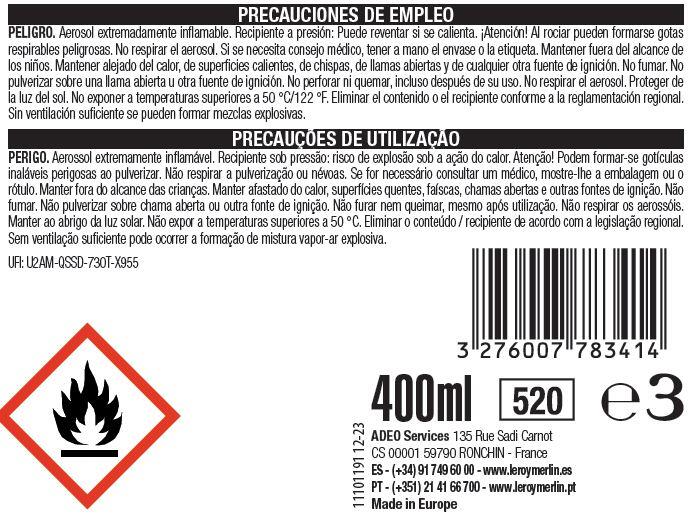 Spray decorativo satinado LUXENS WB 400ml negro - 3