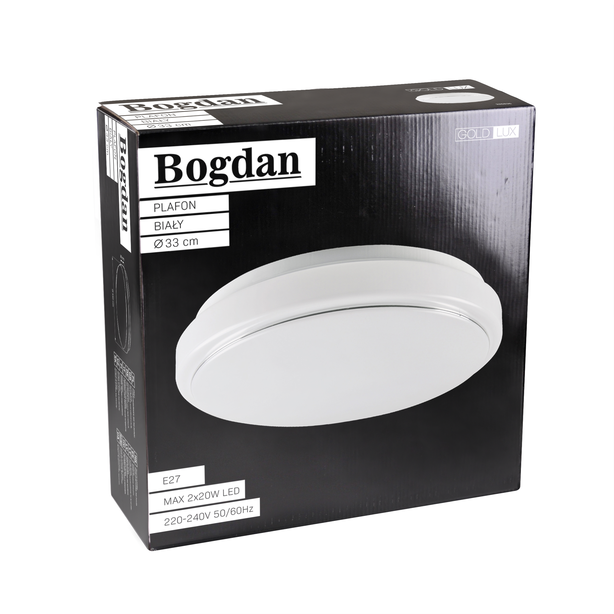 Plafon Bogdan biały 2 x E27 śr. 33 cm Goldlux - 7
