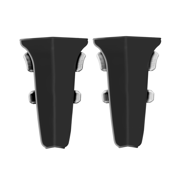 Narożnik wewnętrzny do listwy przypodłogowej PCV Czarny Mat 60 Artens