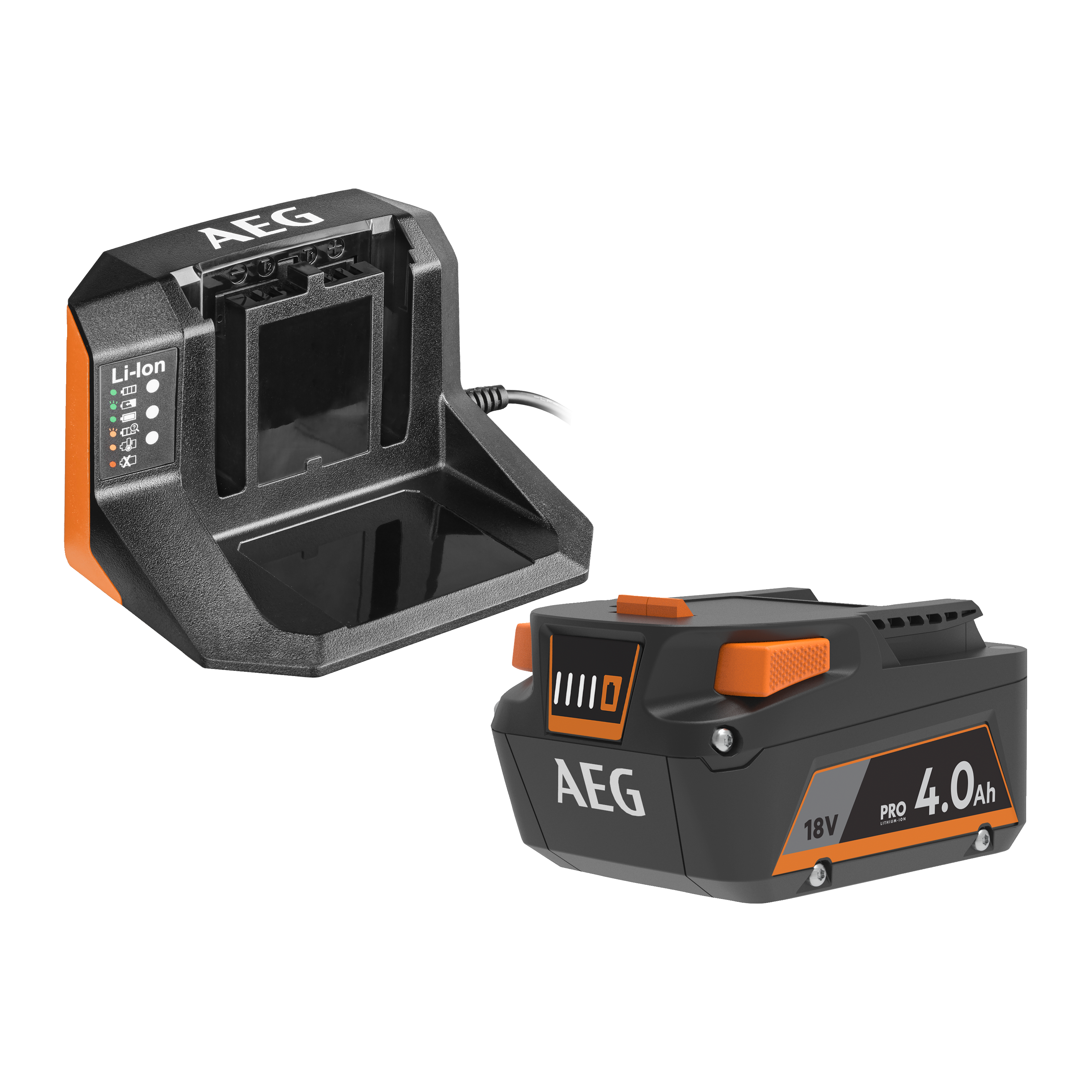 Zestaw akumulator i ładowarka 18V 4Ah AEG