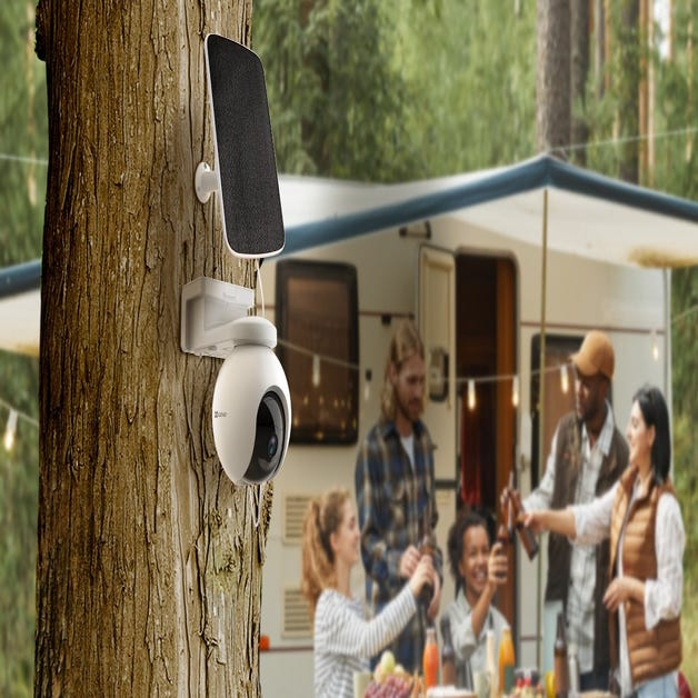 SEHMUA Z08 Telecamera Di Sorveglianza 2K Per Esterni Con Pannello Solare – PTZ 360°, Rilevamento PIR, Audio Bidirezionale, Notte A Colori, IP66