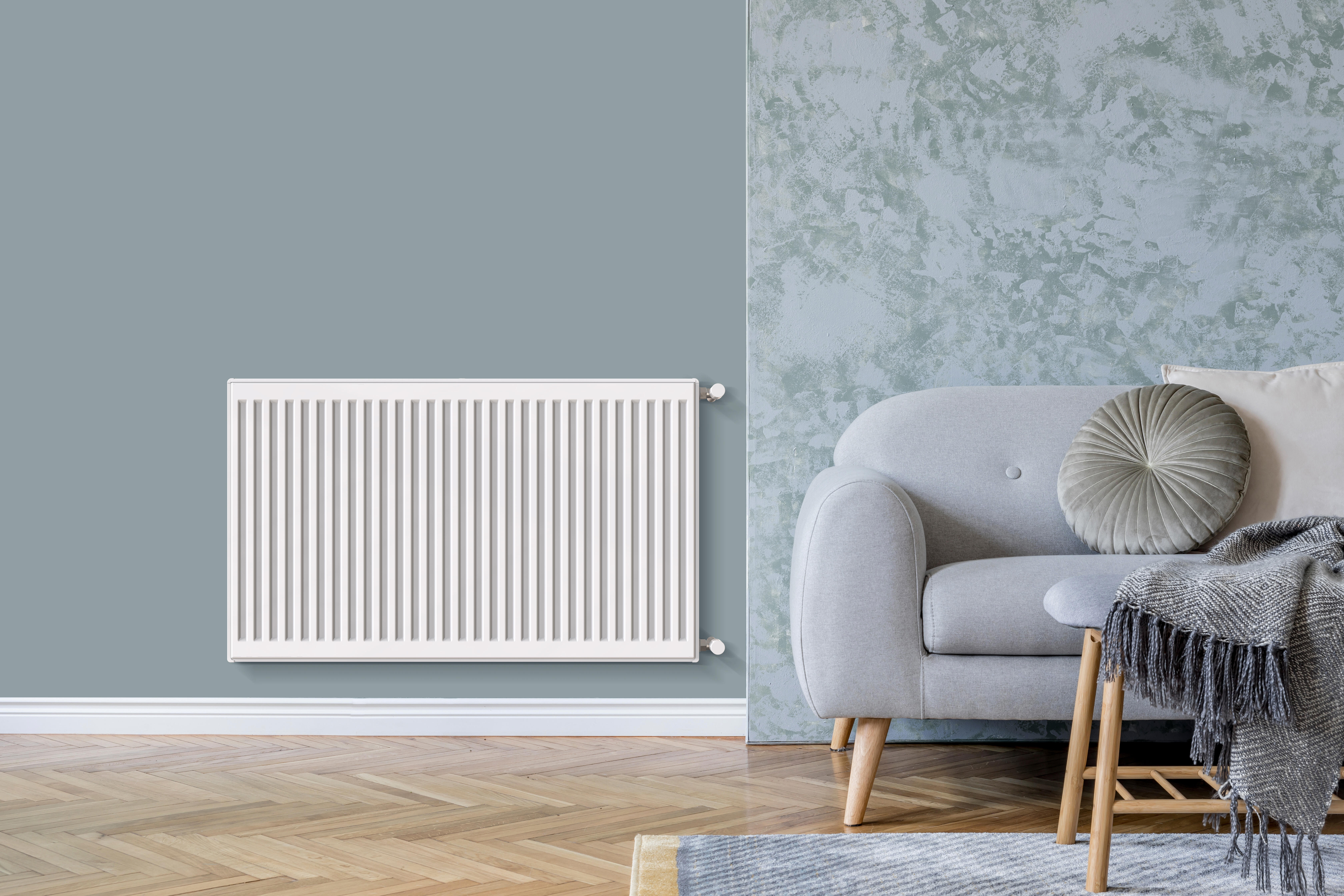 Radiateur eau chaude 1608W, l.100xH.60 cm Easy DE'LONGHI horizontal blanc - 2