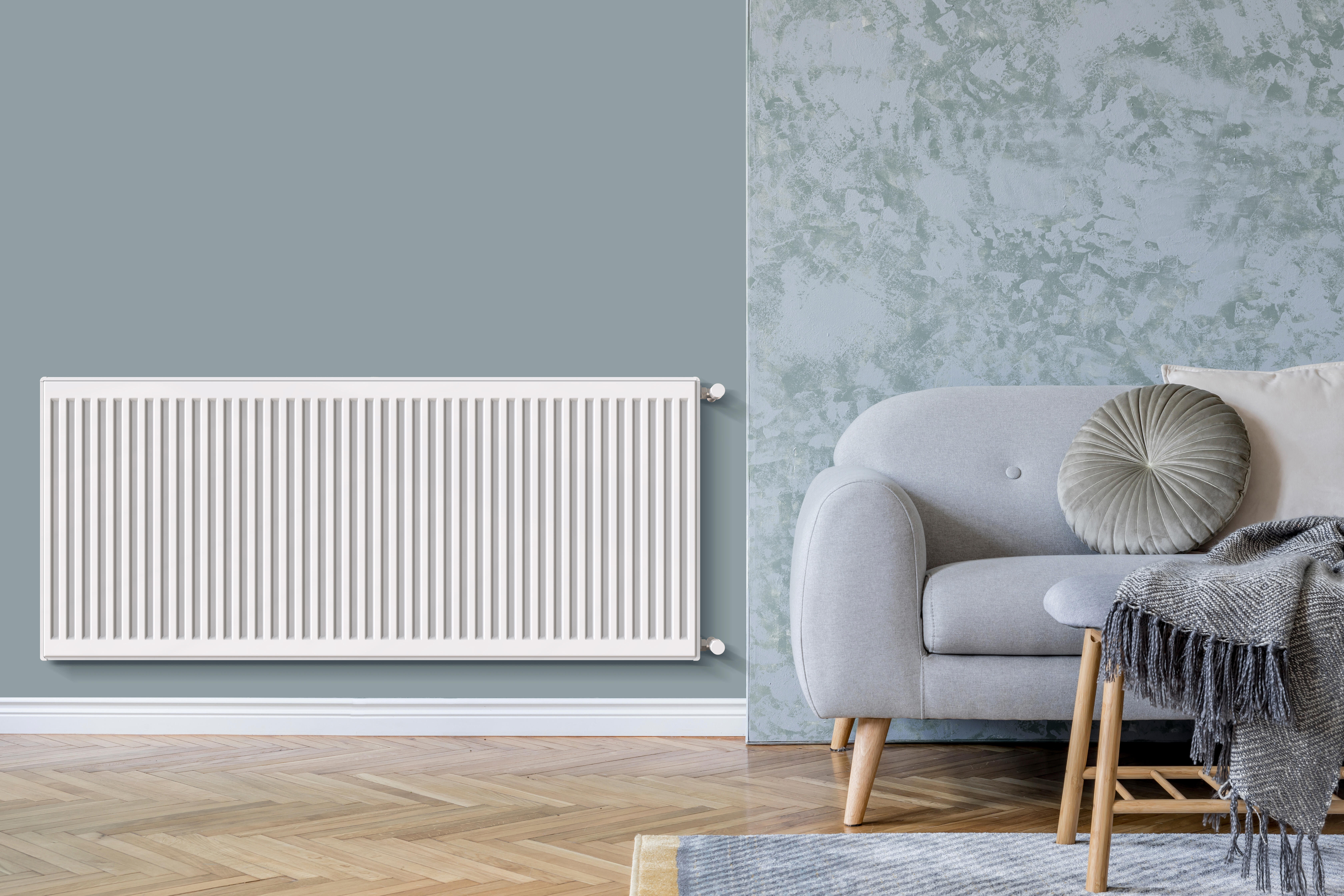 Radiateur eau chaude horizontal 2252W, l.140xH.60cm blanc DE'LONGHI Easy - 2