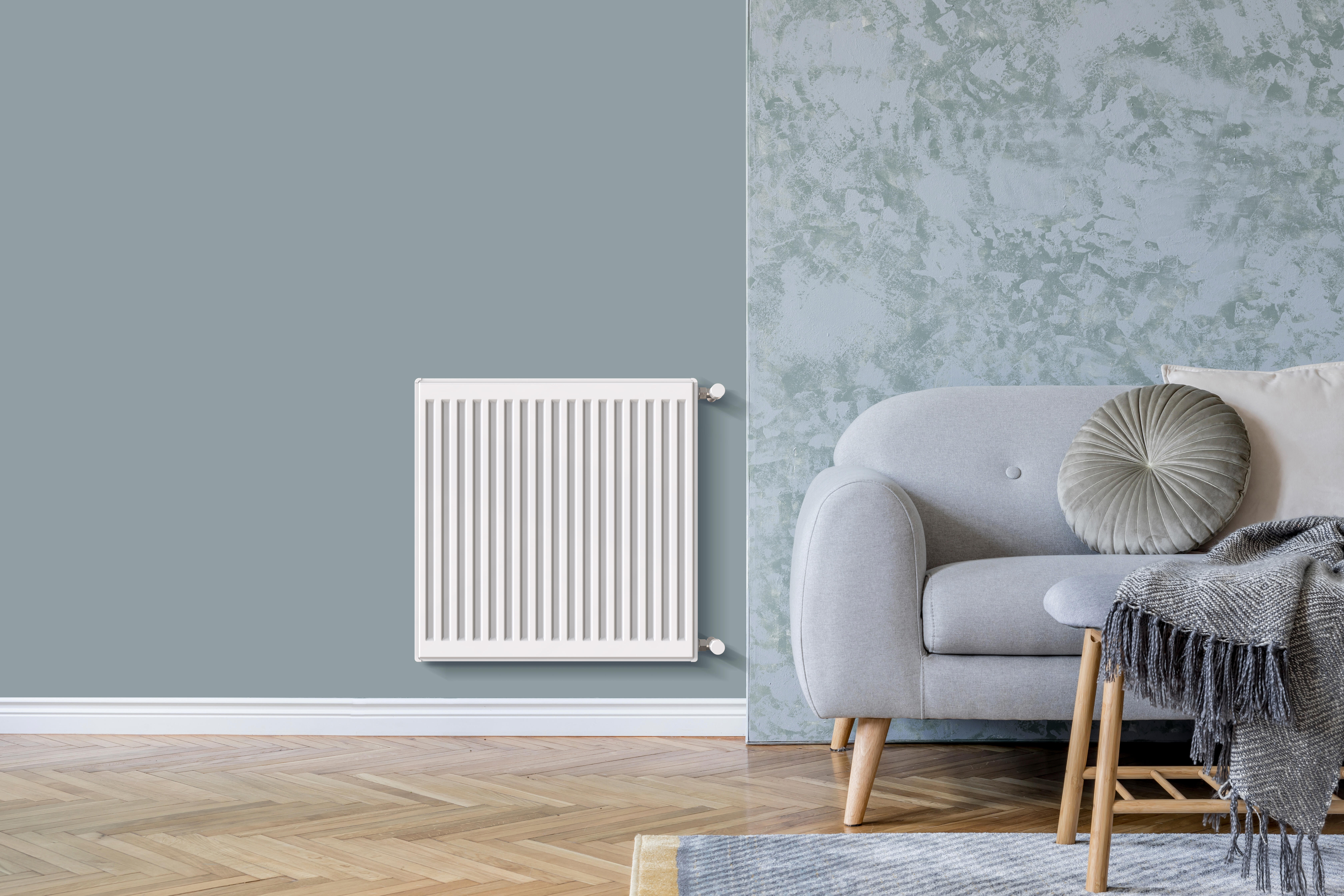 Radiateur eau chaude horizontal 1374W, l.60xH.60cm blanc DE'LONGHI Easy - 2