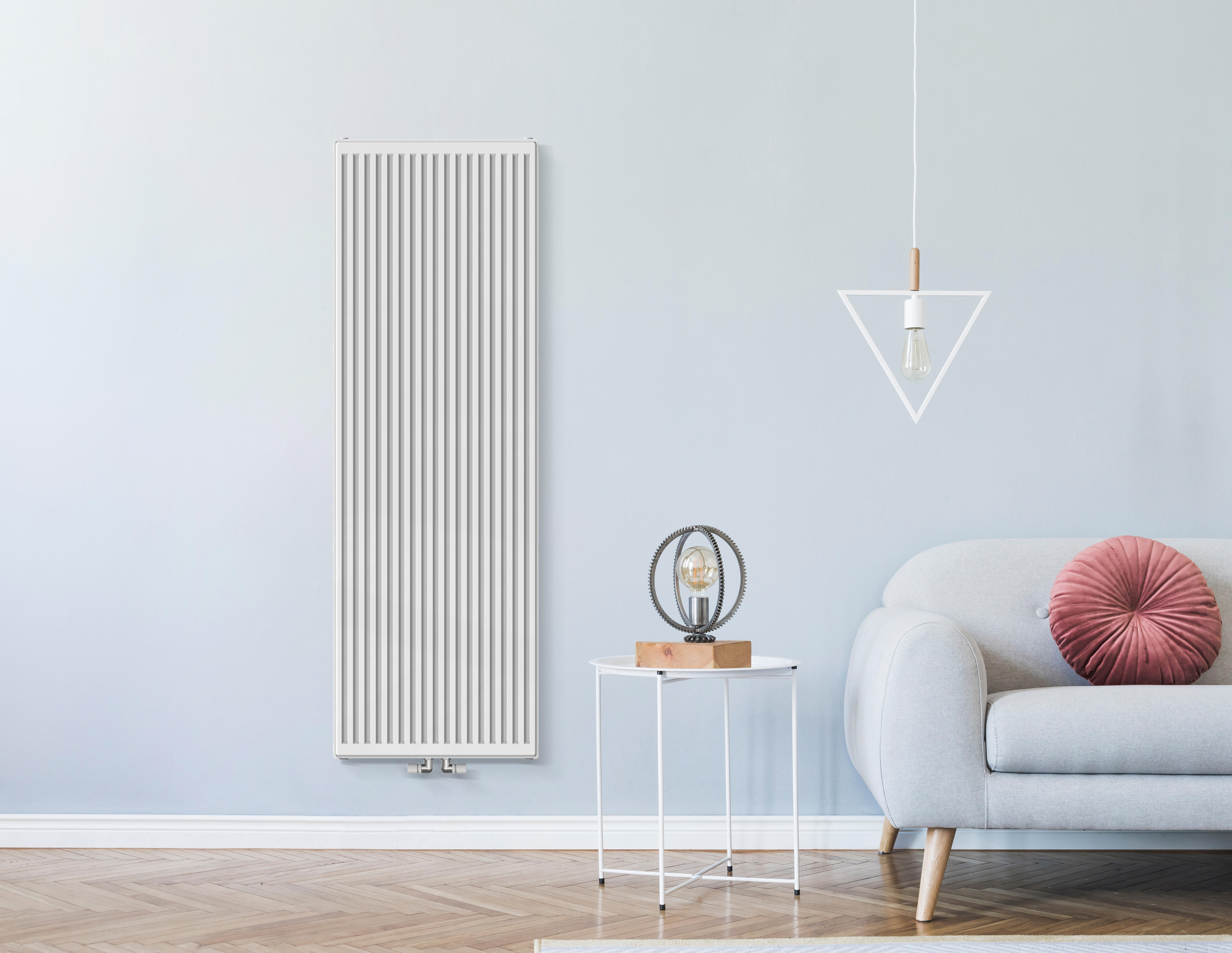 Radiateur eau chaude 1921W, l.60xH.180 cm Easy DE'LONGHI vertical blanc - 2