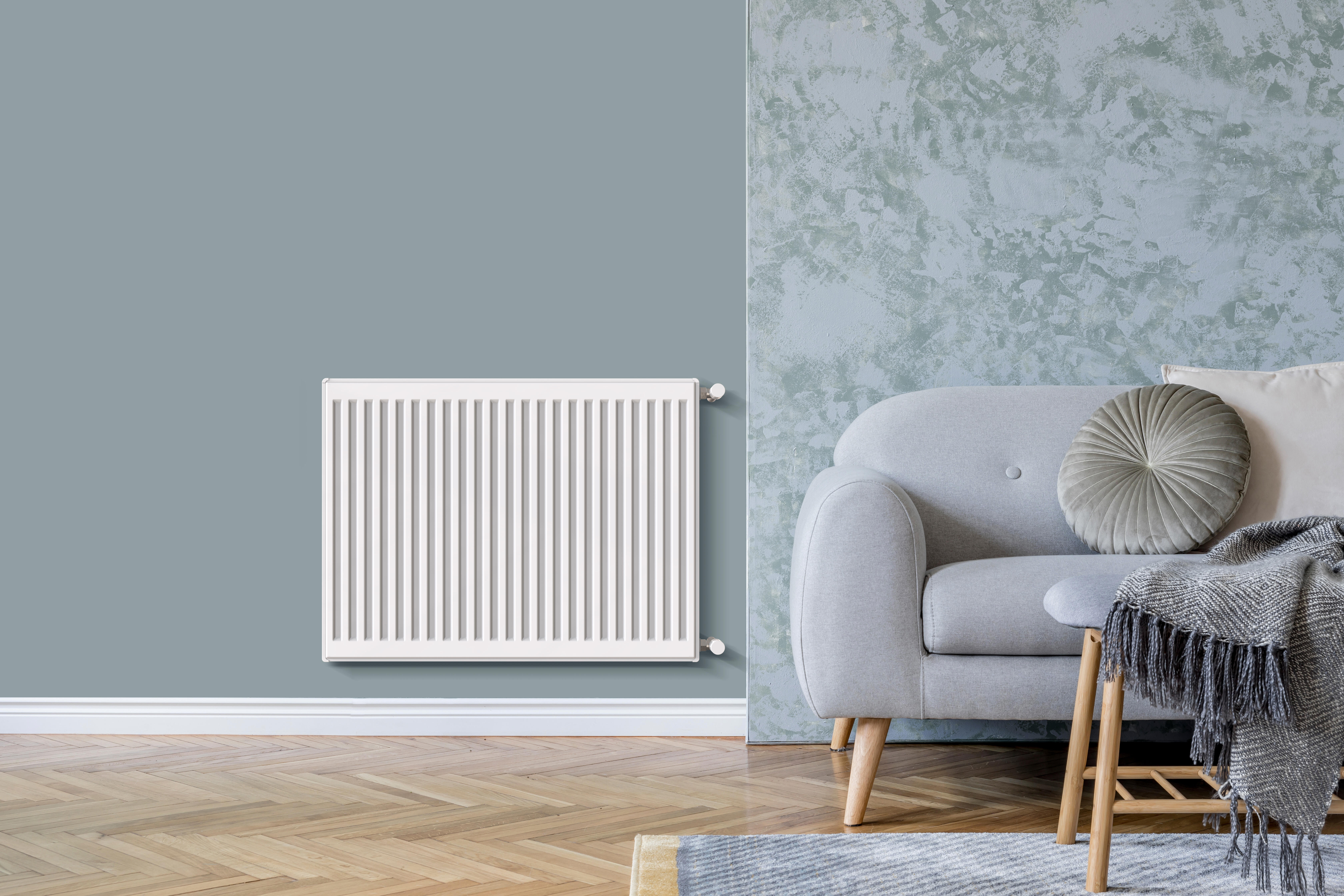 Radiateur eau chaude horizontal 1287W, l.80xH.60cm blanc DE'LONGHI Easy - 2