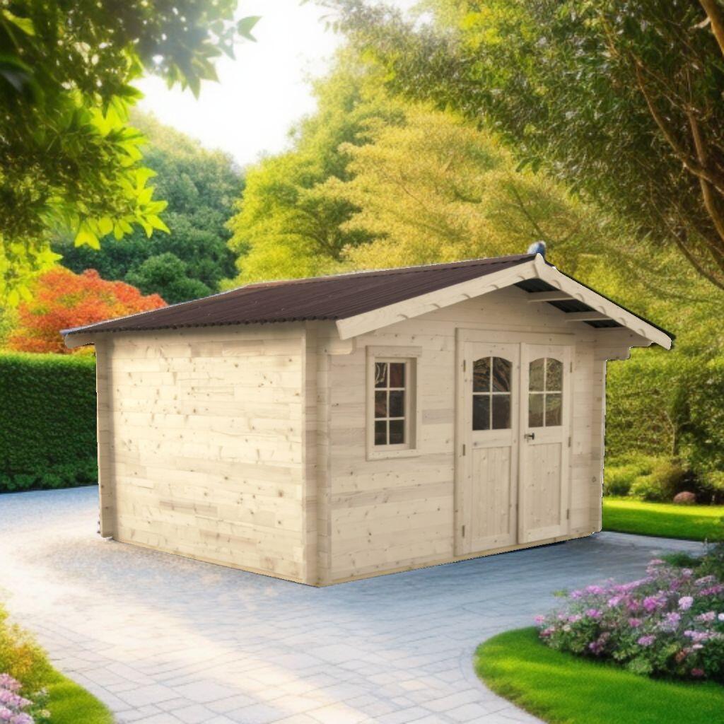 Abri de jardin bois HABRITA Nan 3530.02 n Ep.42 mm, 12.74 m² - 2