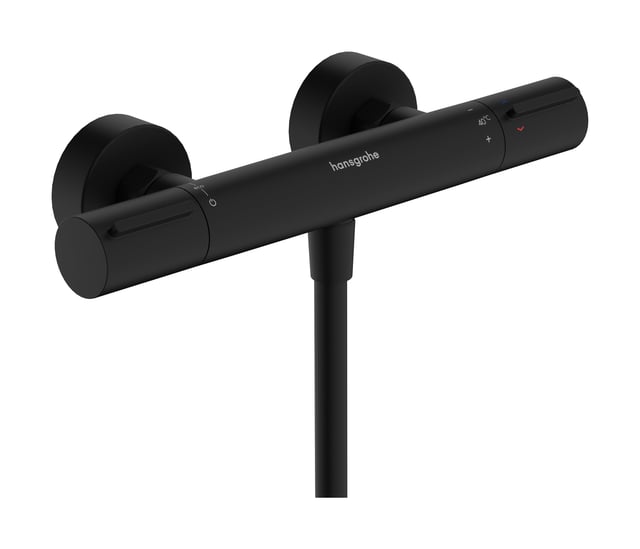 Mitigeur thermostatique douche noir, Ecostat Element, HANSGROHE
