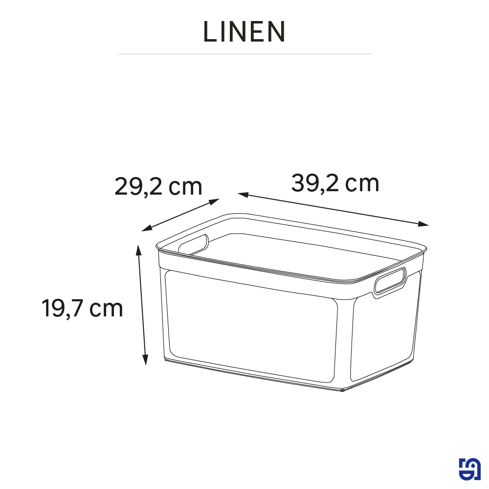 Cesto 18 lt bege Sensea Linen - 6