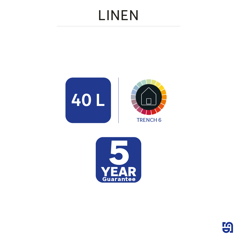 Cesto roupa dob 40 lt bege Sensea Linen - 5