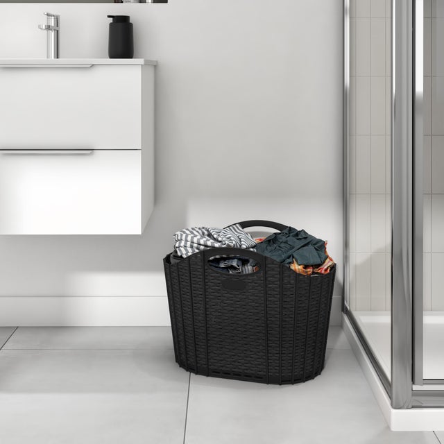 Corbeille De Vente Plastique 40 Litres - Polypropylène Robustee Avec 2 Anses - Idéal Pour Courses (Vert)