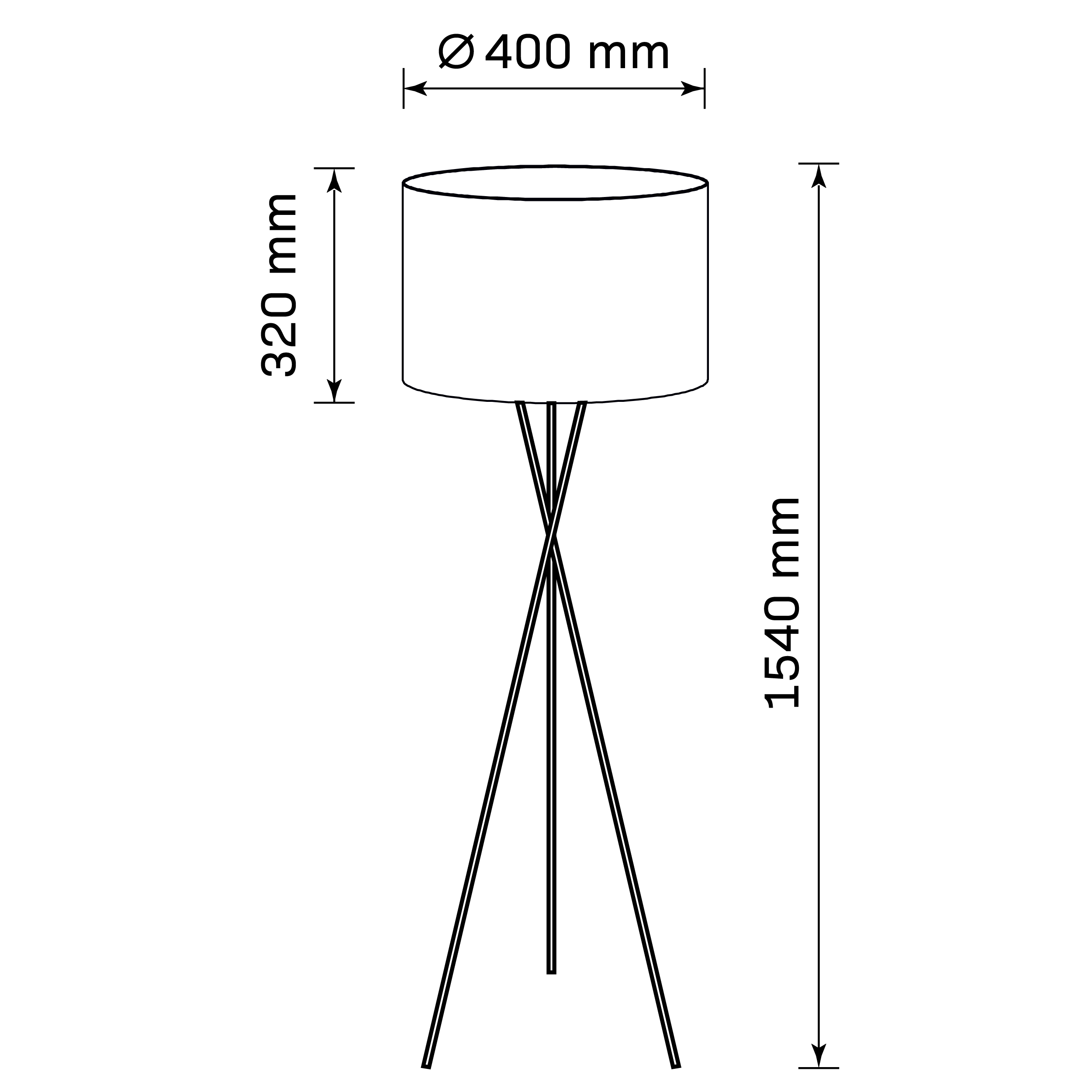 Lampa podłogowa Tekla czarna E27 Goldlux - 7