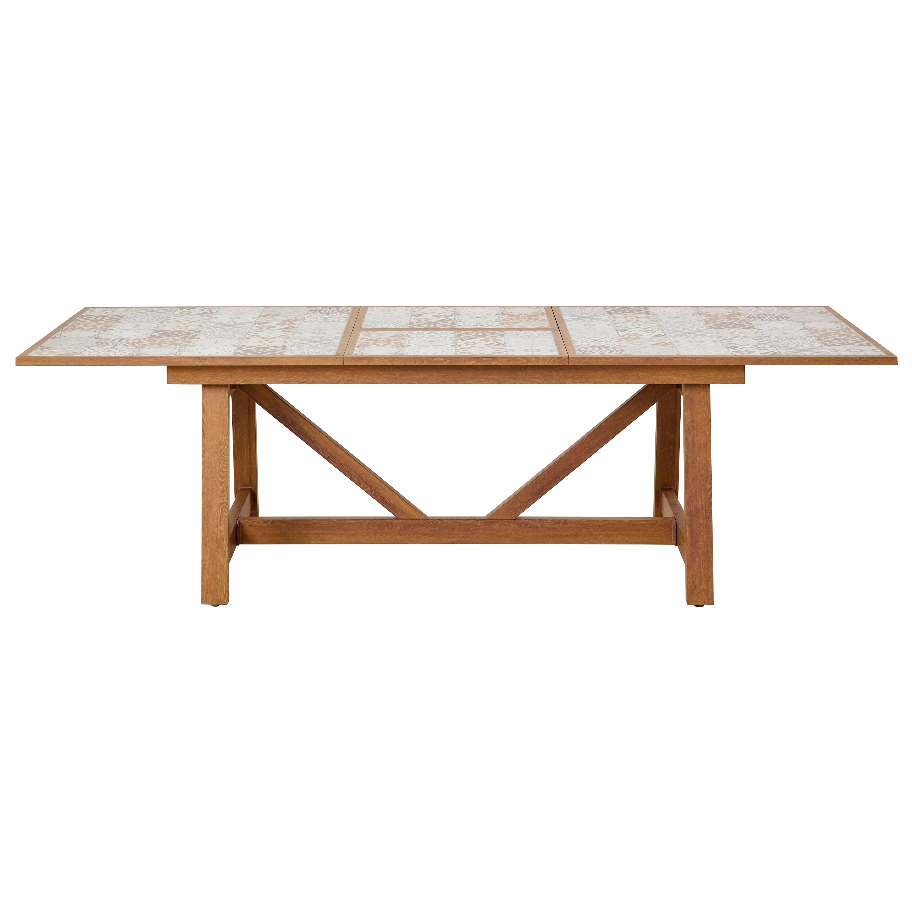 Tavolo da giardino allungabile Gaia NATERIAL in alluminio marrone con piano in ceramica per 6 persone 191.5/257x96cm - 4