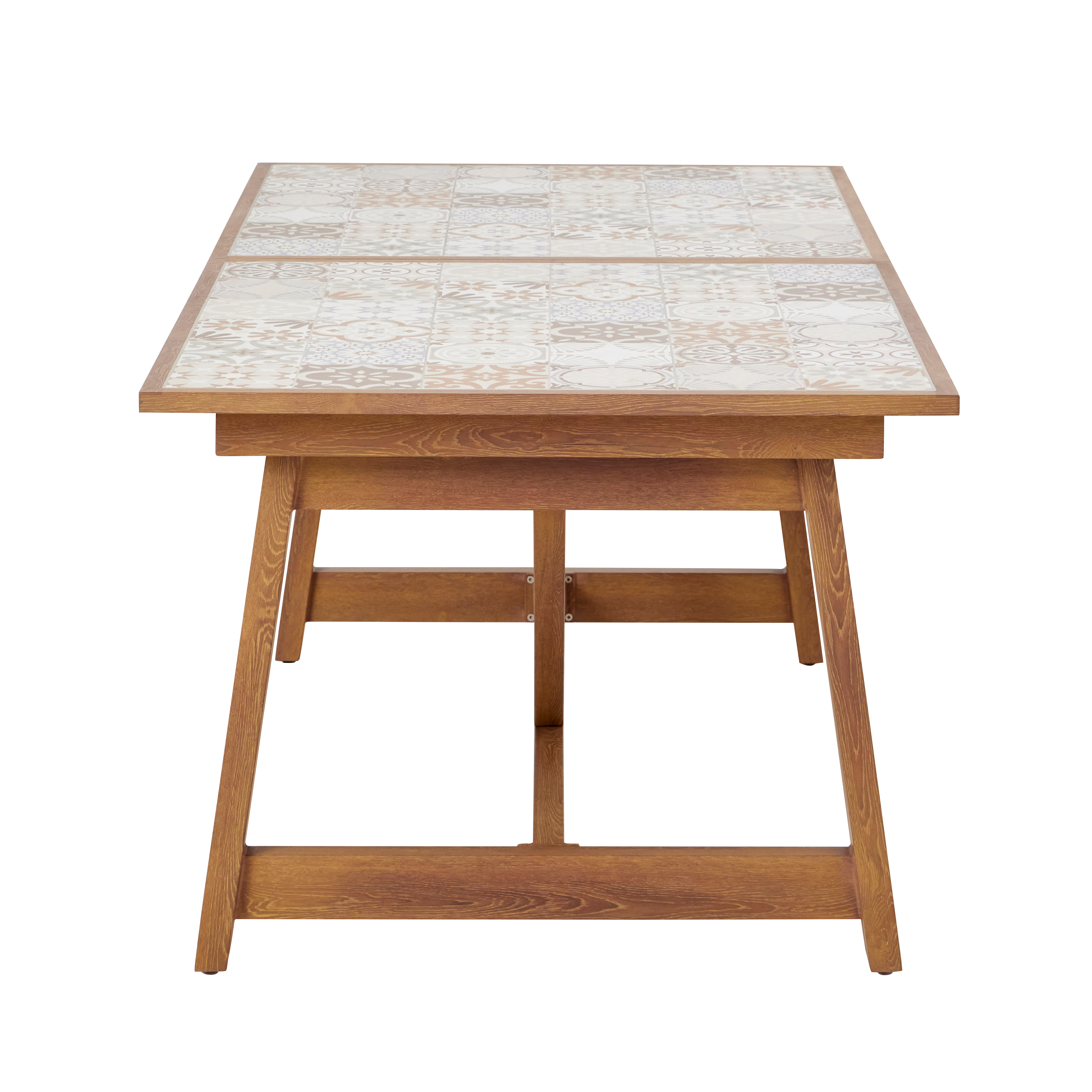 Tavolo da giardino allungabile Gaia NATERIAL in alluminio marrone con piano in ceramica per 6 persone 191.5/257x96cm - 5