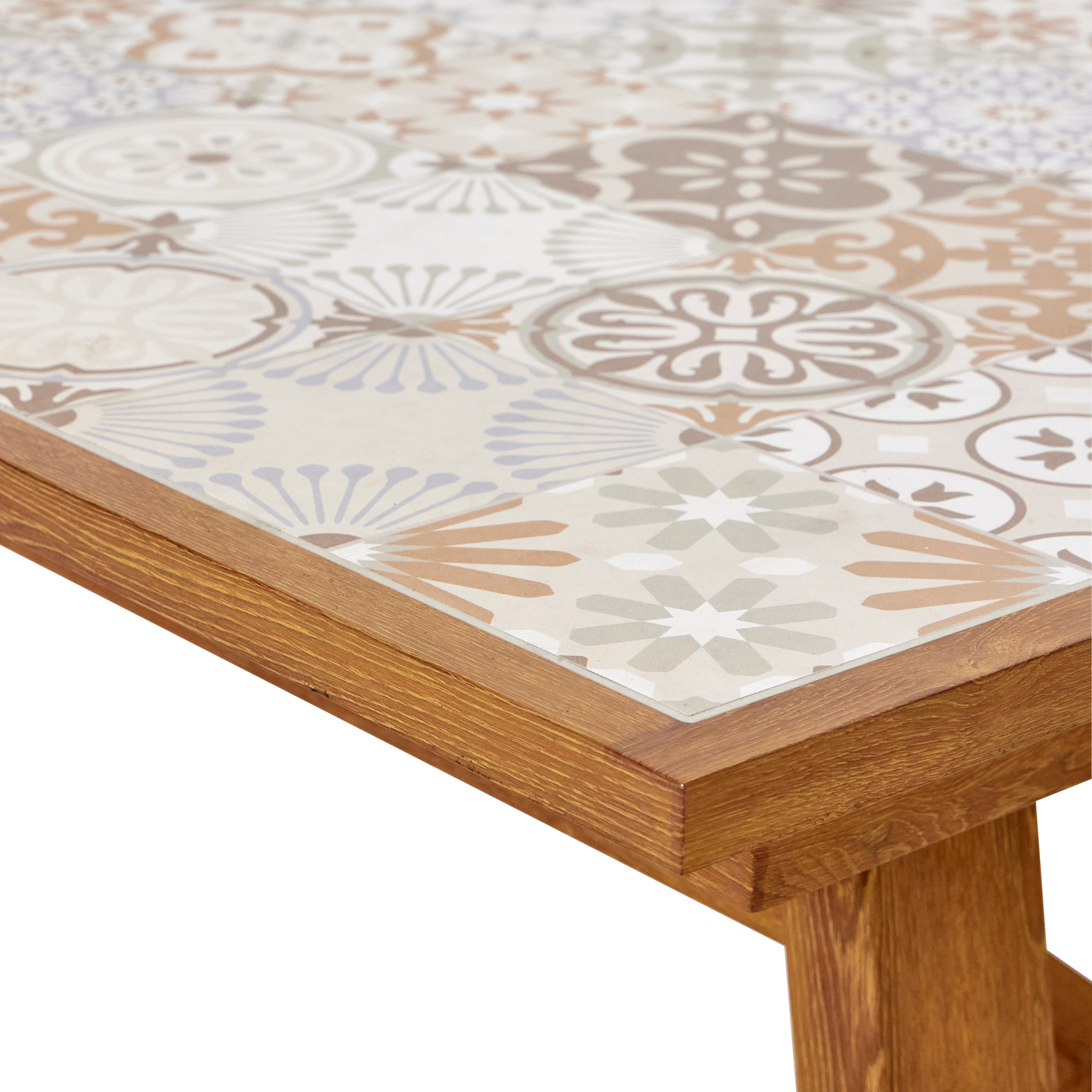 Tavolo da giardino allungabile Gaia NATERIAL in alluminio marrone con piano in ceramica per 6 persone 191.5/257x96cm - 22