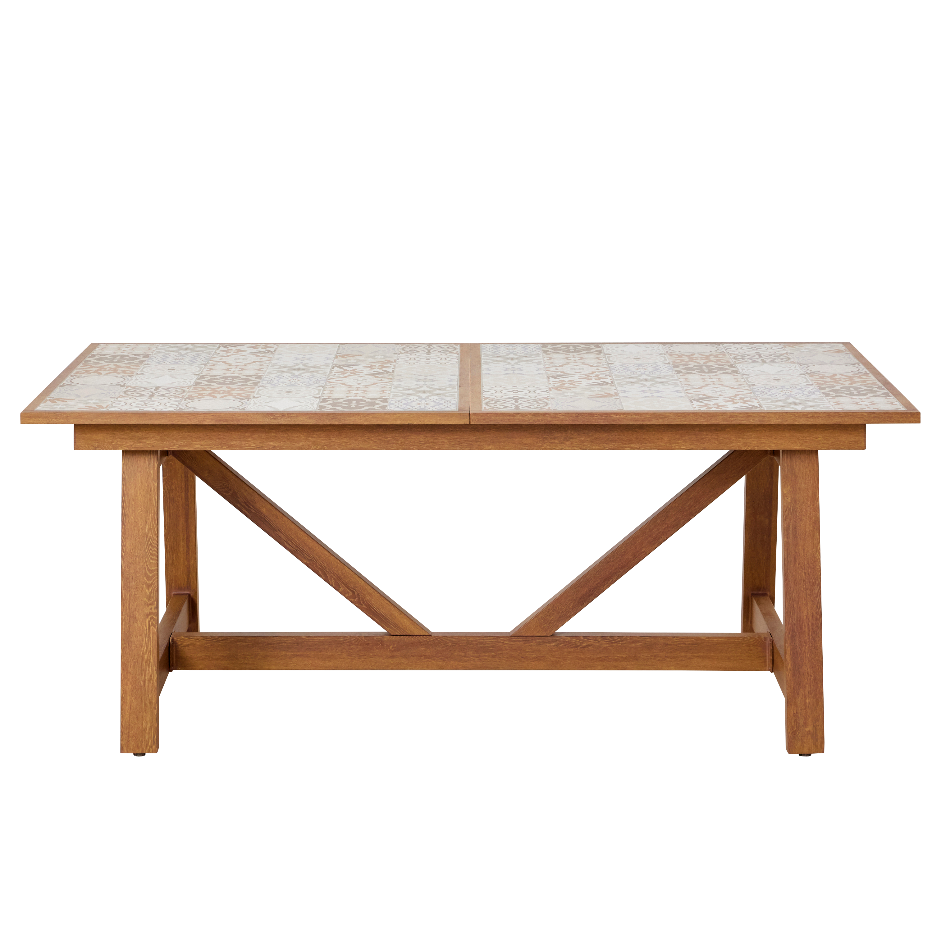 Tavolo da giardino allungabile Gaia NATERIAL in alluminio marrone con piano in ceramica per 6 persone 191.5/257x96cm - 3