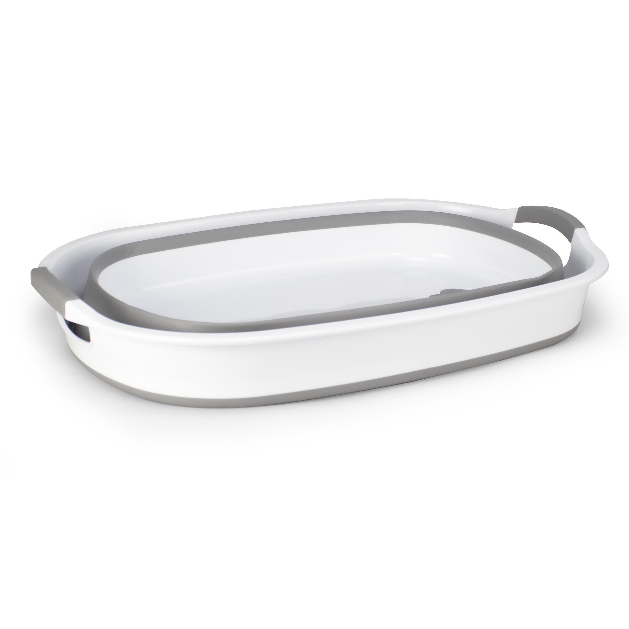 Cesto para roupa 61x44,5x23 cm branco e cinzento Flex - 2