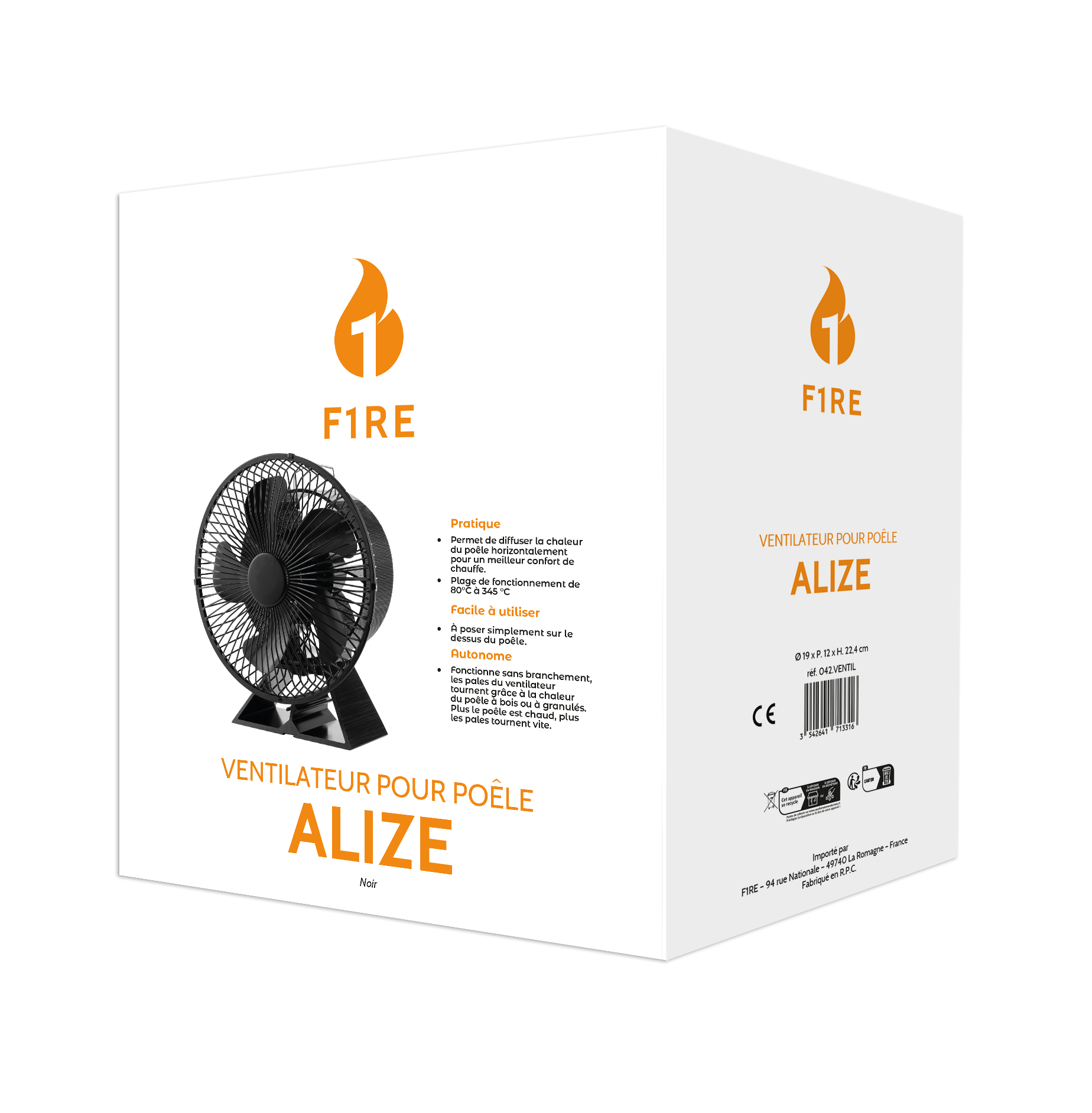 Ventilateur pour poêle Alize aluminium DIXNEUF 042 - 2