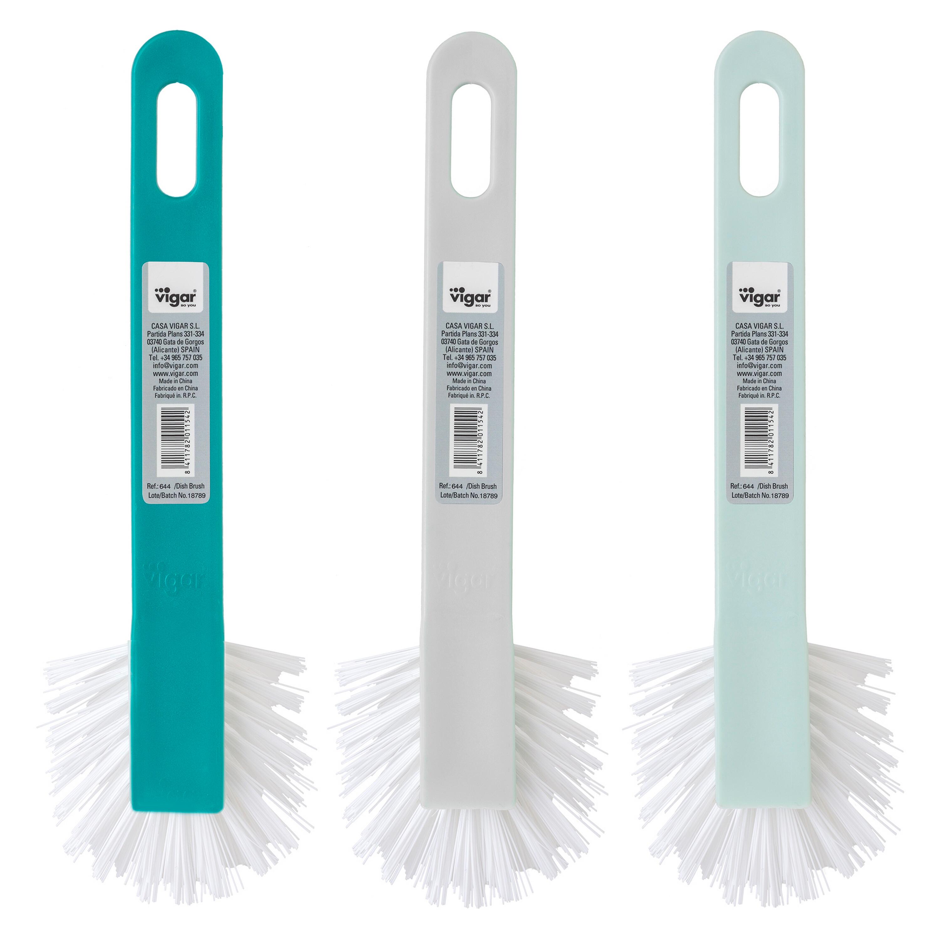 Escova para lavar pratos Oval Basic Vigar sortidos - 5