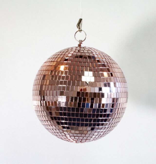 Boule à facettes Disco, rose H.20 x l.20 cm