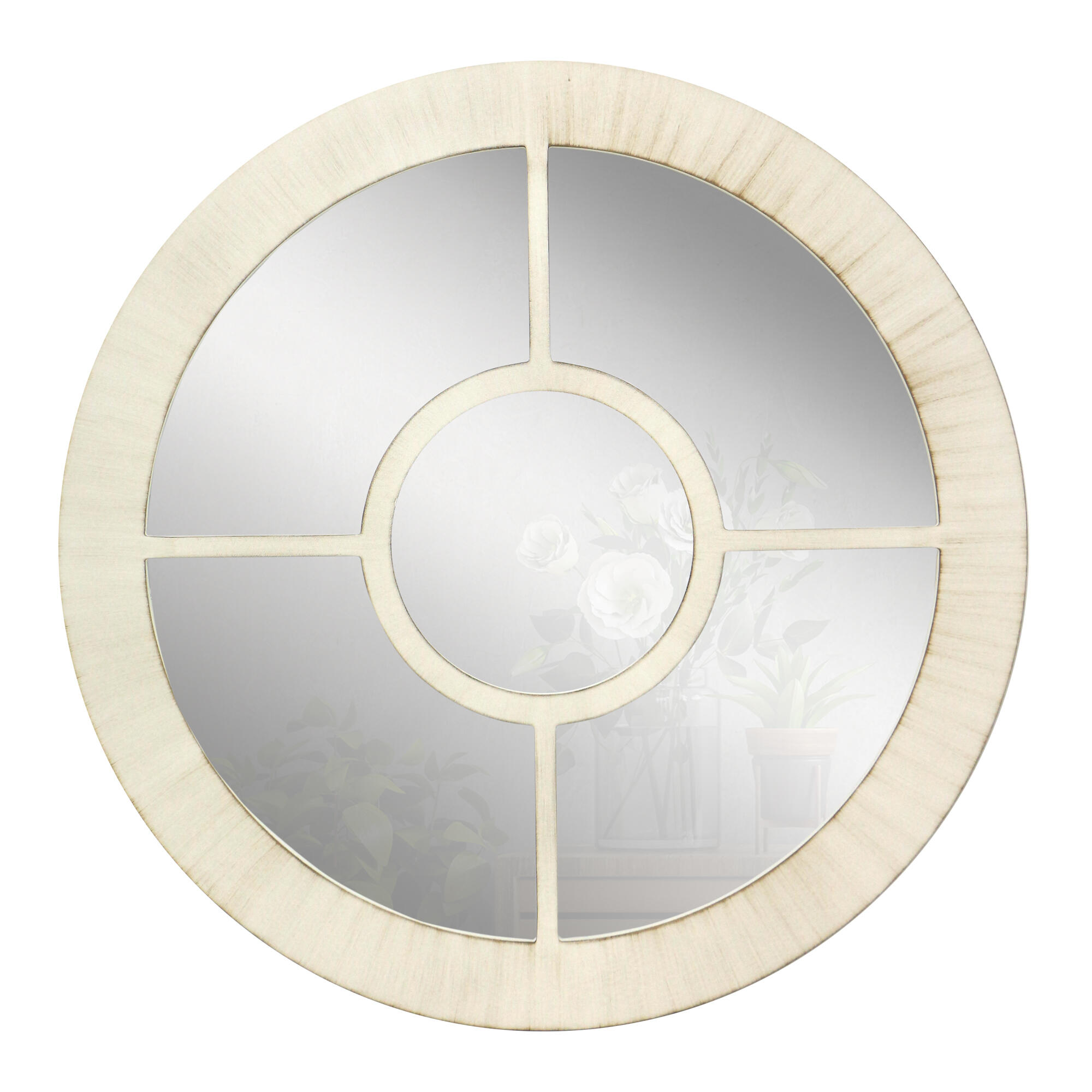 Espejo enmarcado de pared cuadrado espejo decorativo mdf blanco mate de 78 x 78 cm. apto para baños.